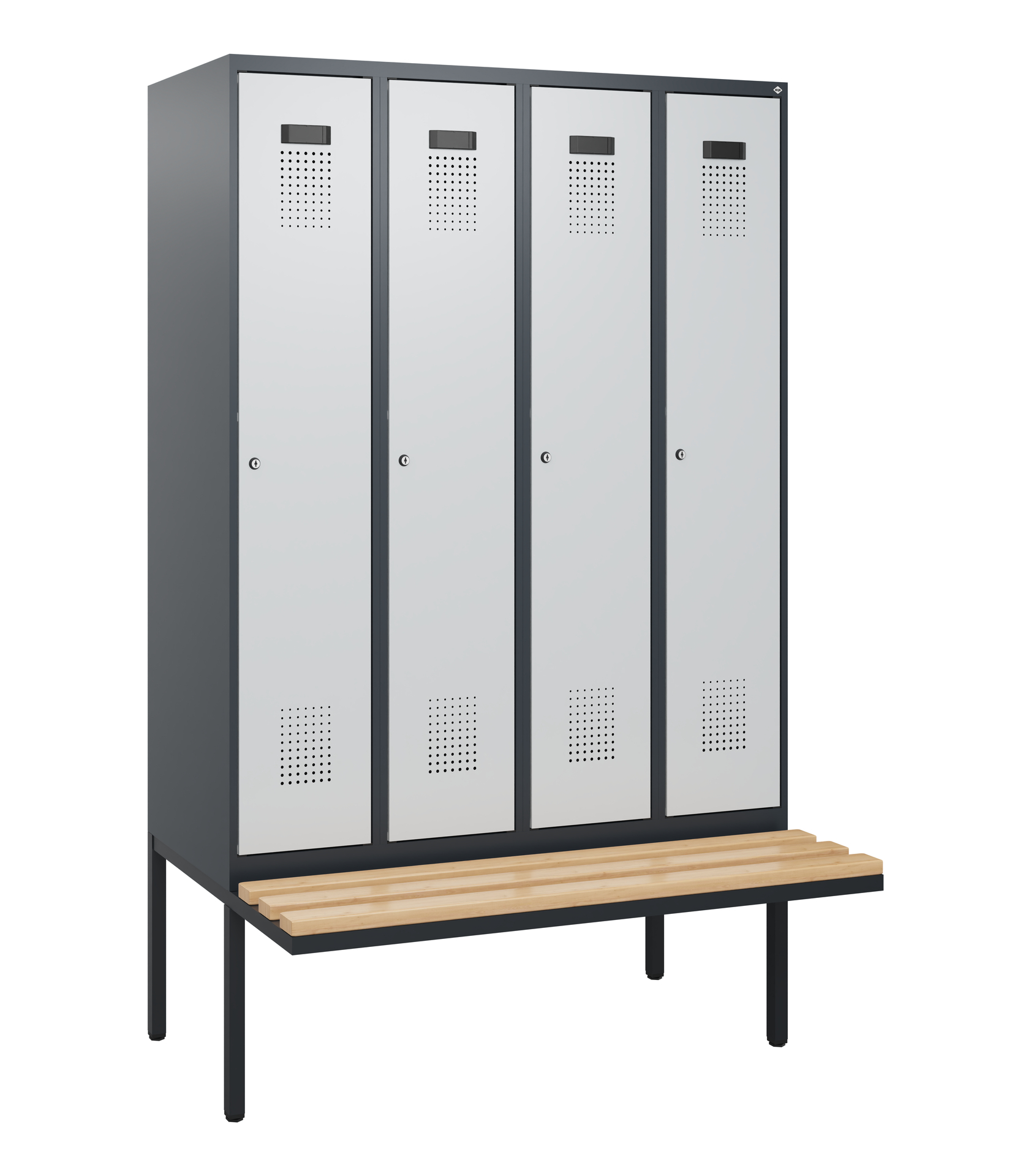 C+P Spind Evolo PLUS, Bank, 4 Abteile, 1950x1200x8
