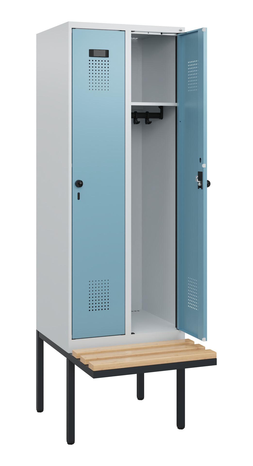 C+P Spind Evolo PLUS, Bank, 2 Abteile, 1950x600x81