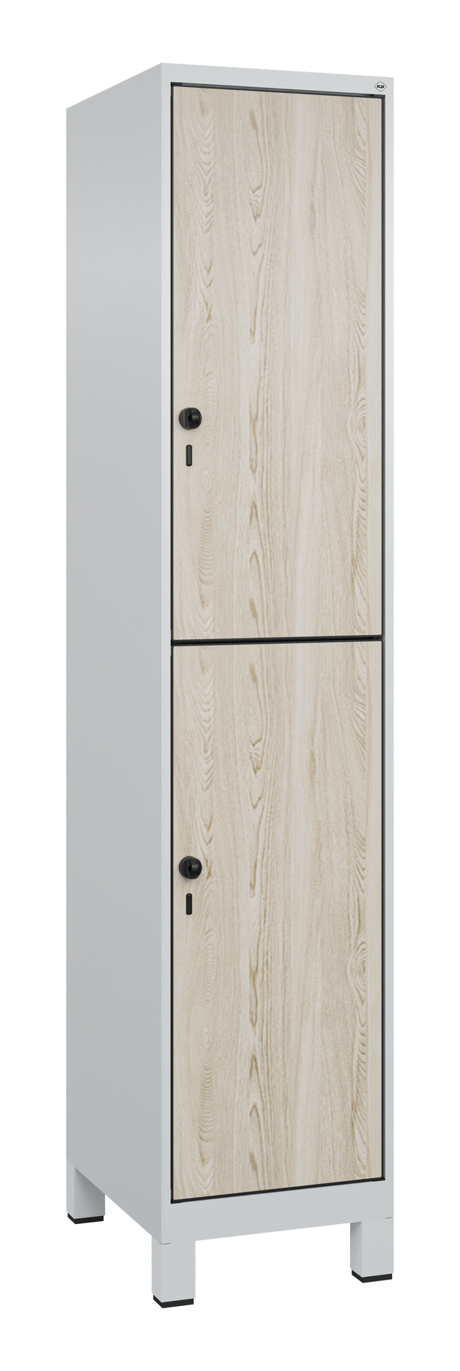 C+P Doppelst�ckiger Spind Evolo PLUS, 2 F�cher, 1950x400x500mm