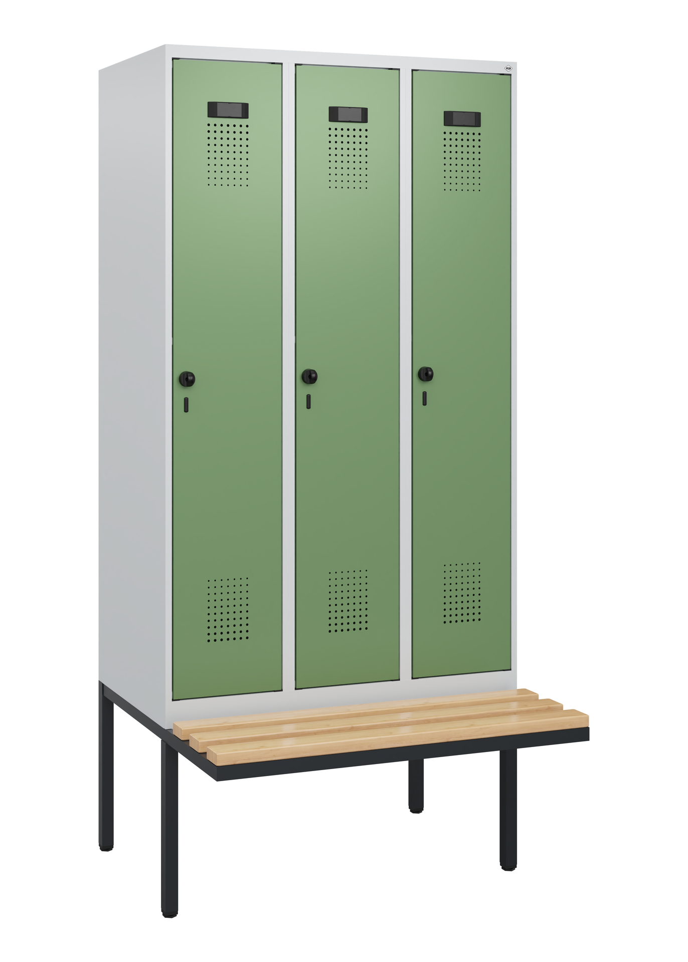 C+P Spind Evolo PLUS, Bank, 3 Abteile, 1950x900x81