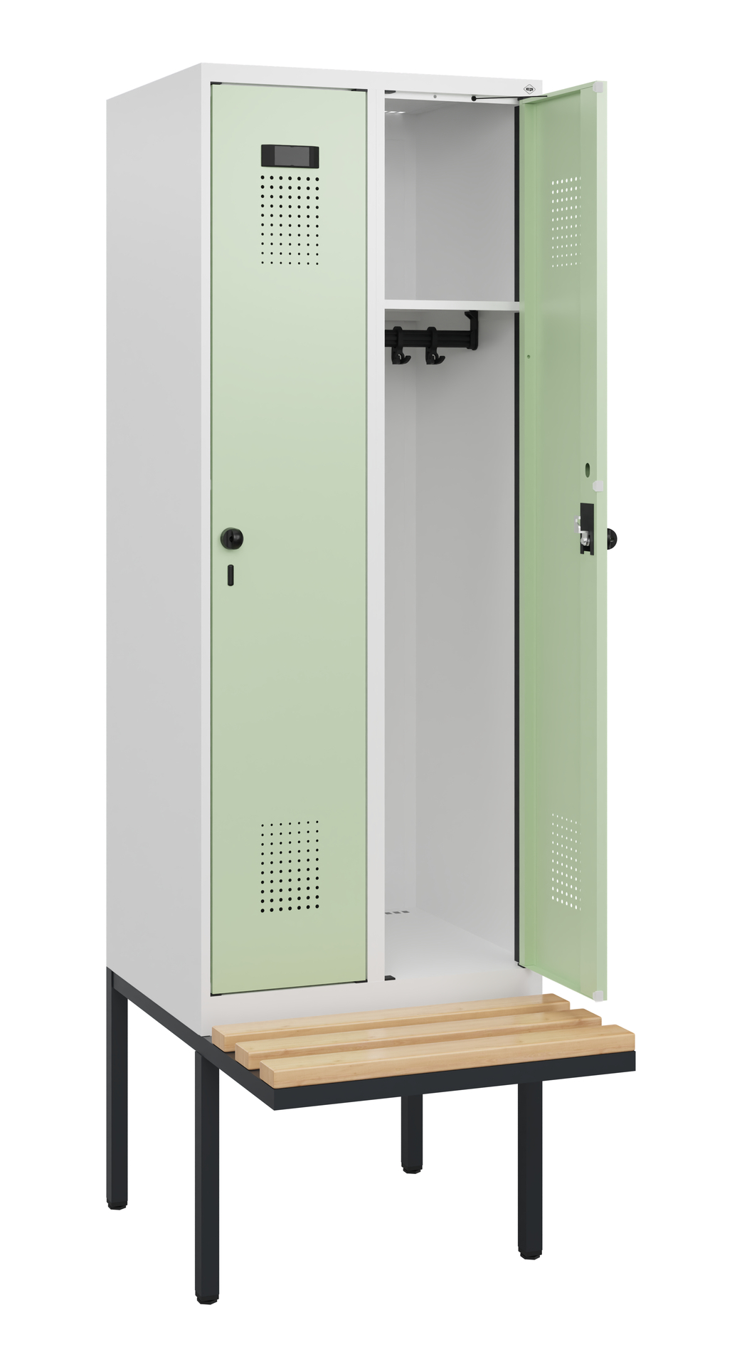 C+P Spind Evolo PLUS, Bank, 2 Abteile, 1950x600x81