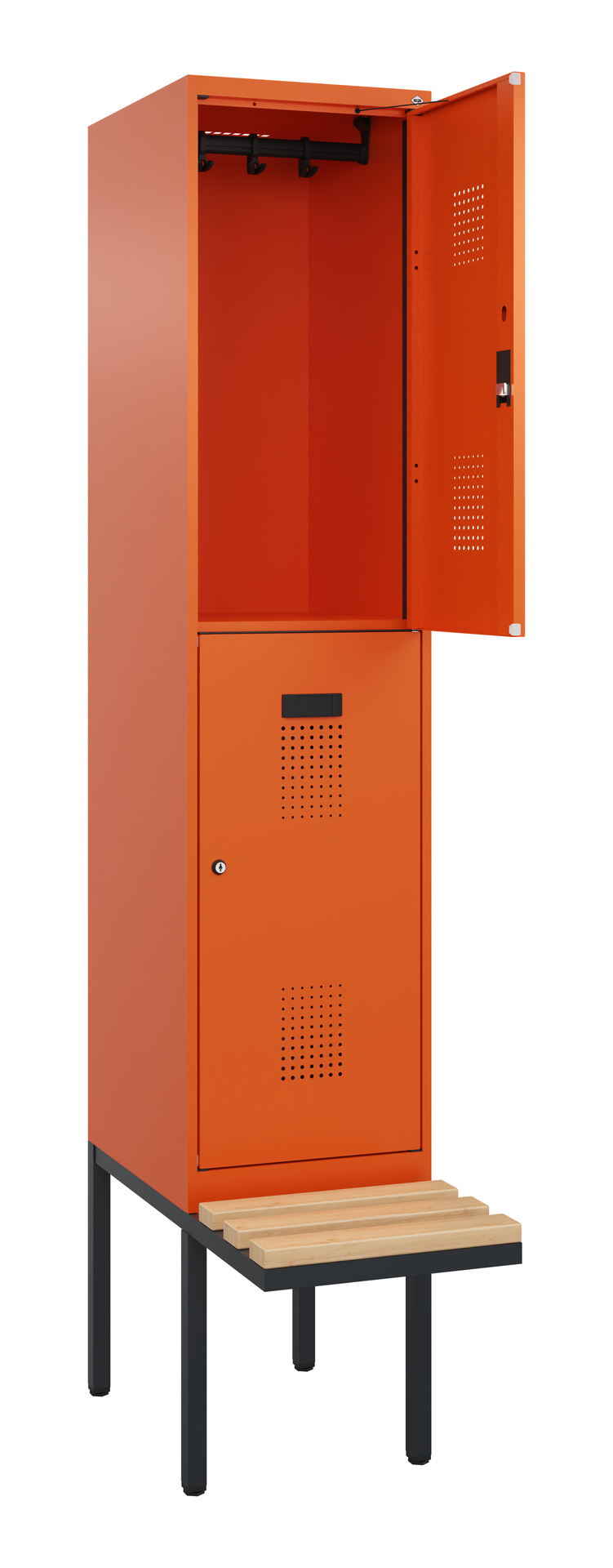C+P Doppelstock-Spind Evolo PLUS, Bank, 2 Fächer, 