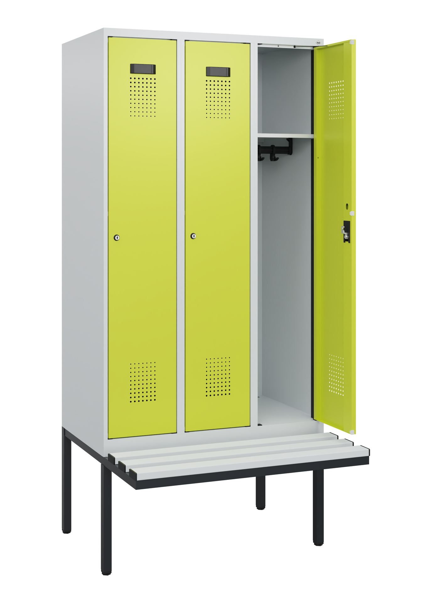 C+P Spind Evolo PLUS, Bank, 3 Abteile, 1950x900x81