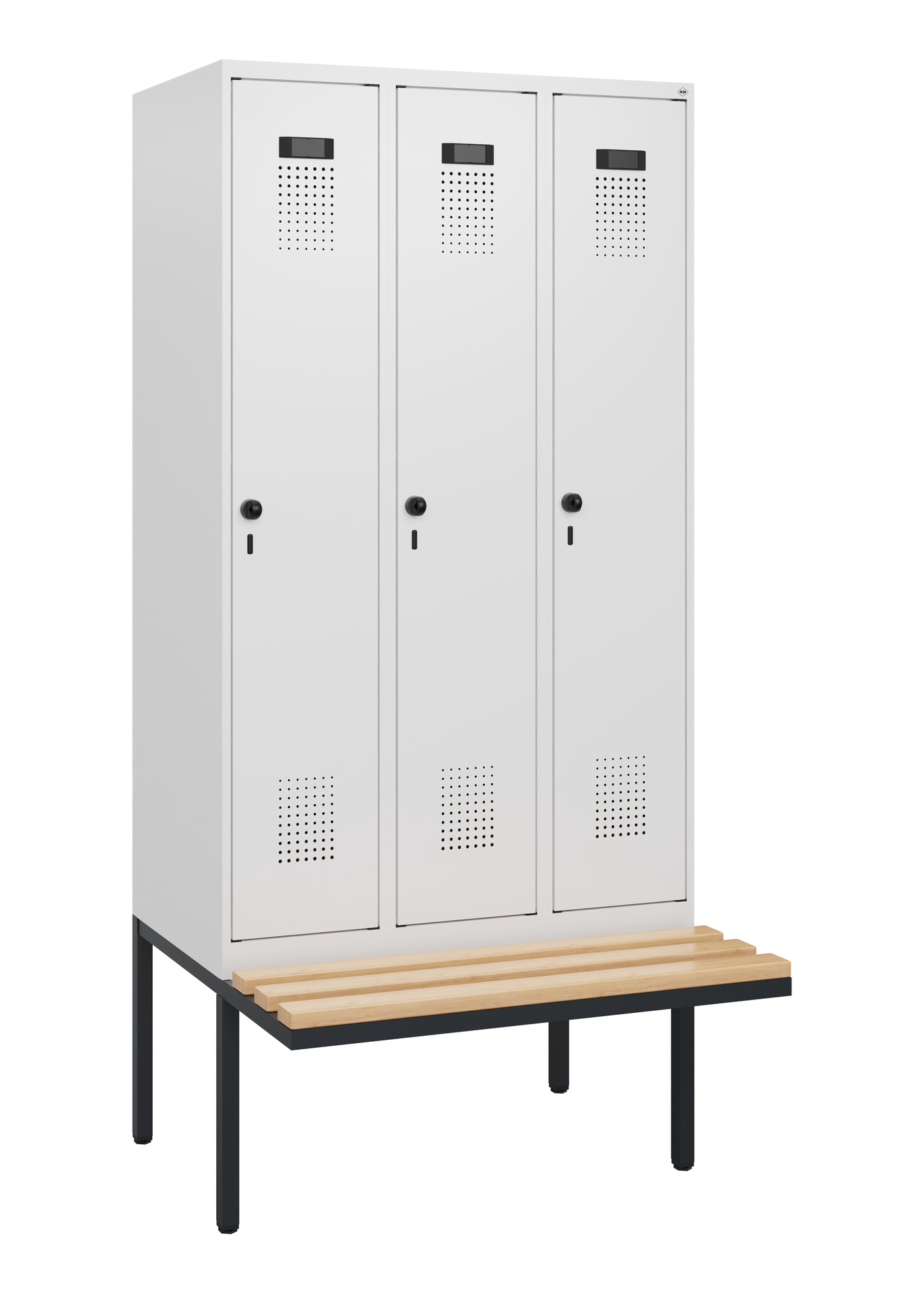 C+P Spind Evolo PLUS, Bank, 3 Abteile, 1950x900x81
