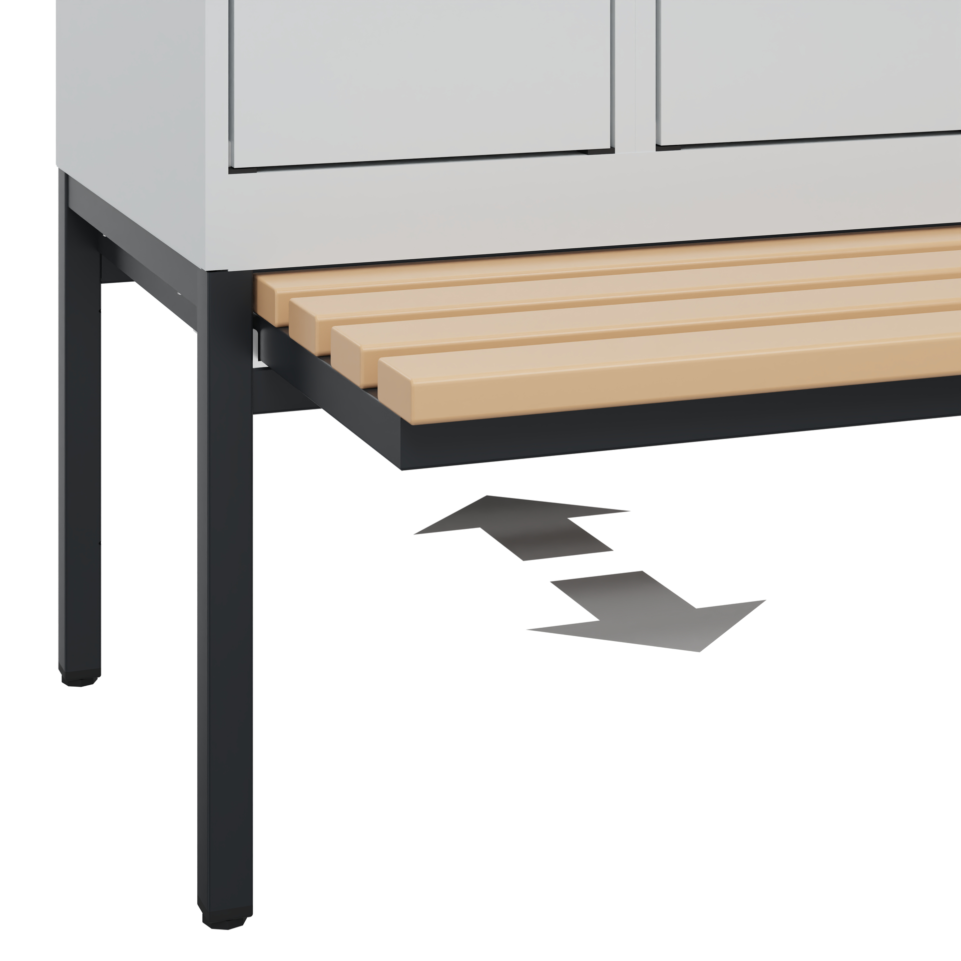C+P Spind Evolo PLUS, Bank, 3 Abteile, 2120x900x815mm