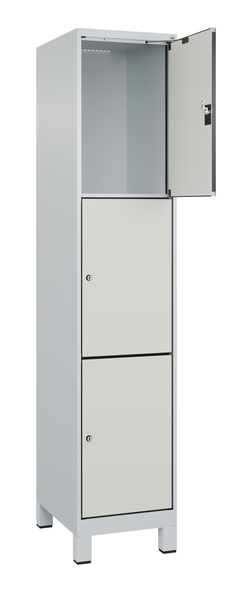 C+P Schlie�fachschrank Evolo PLUS, F��e, 3 F�cher, 1950x400x500mm