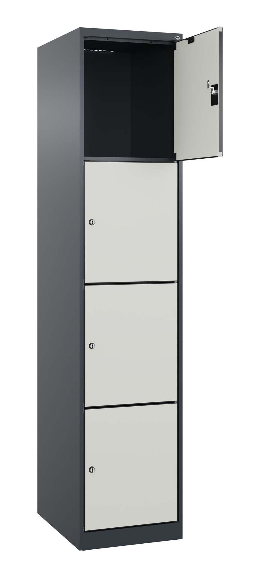 C+P Schlie�fachschrank Evolo PLUS, 4 F�cher, 1850x400x500mm