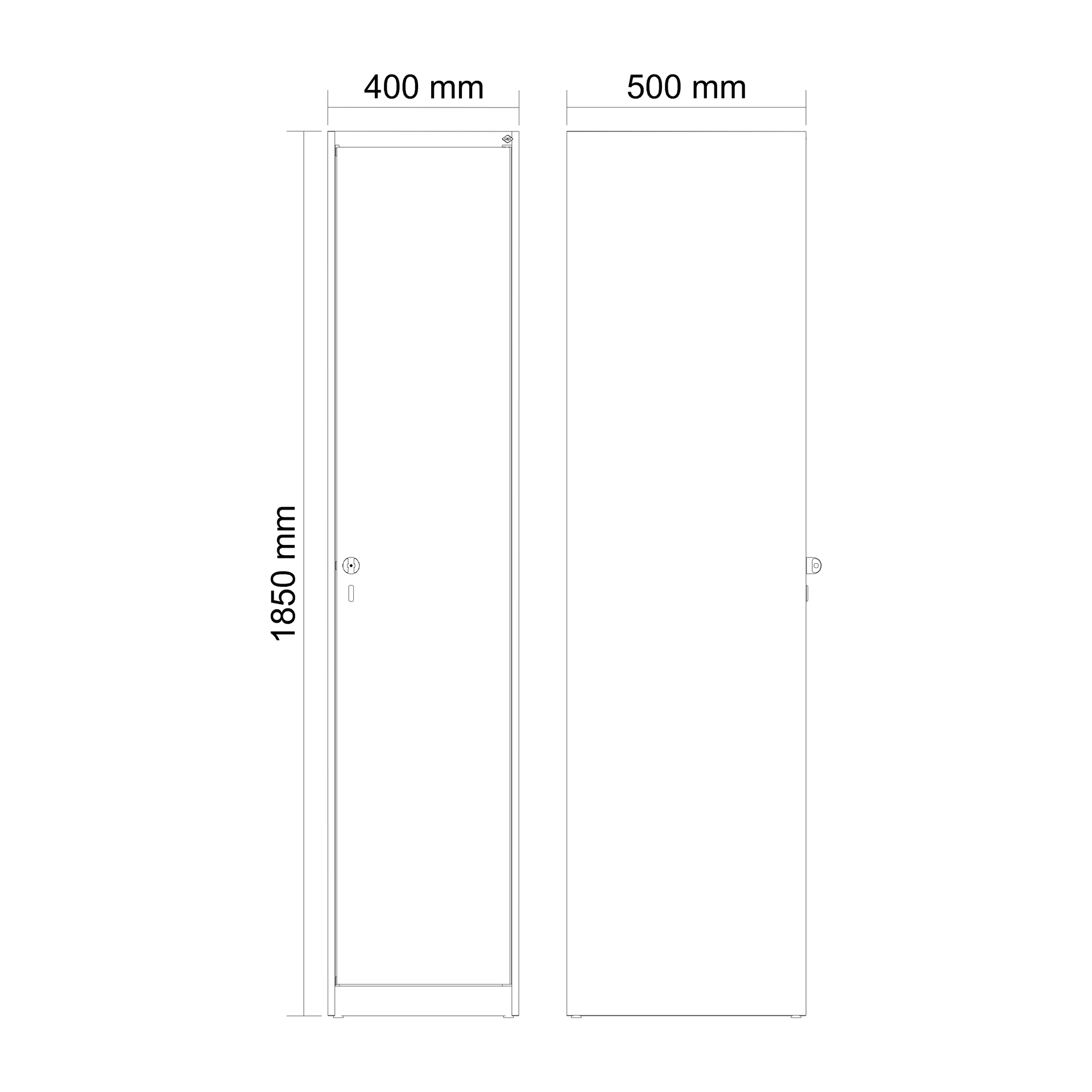 C+P Spind Evolo PLUS, 1 Abteil, 1850x400x500mm