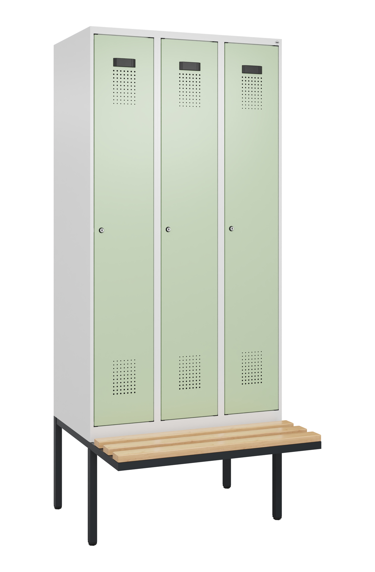C+P Spind Evolo PLUS, Bank, 3 Abteile, 2120x900x81