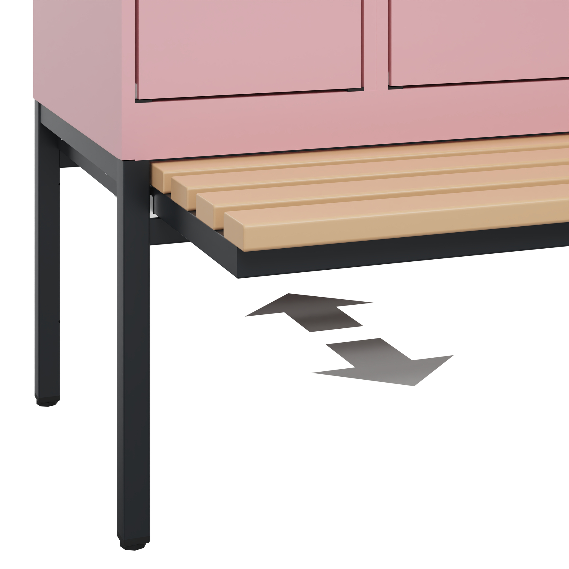 C+P Spind Evolo PLUS, Bank, 2 Abteile, 2120x600x815mm