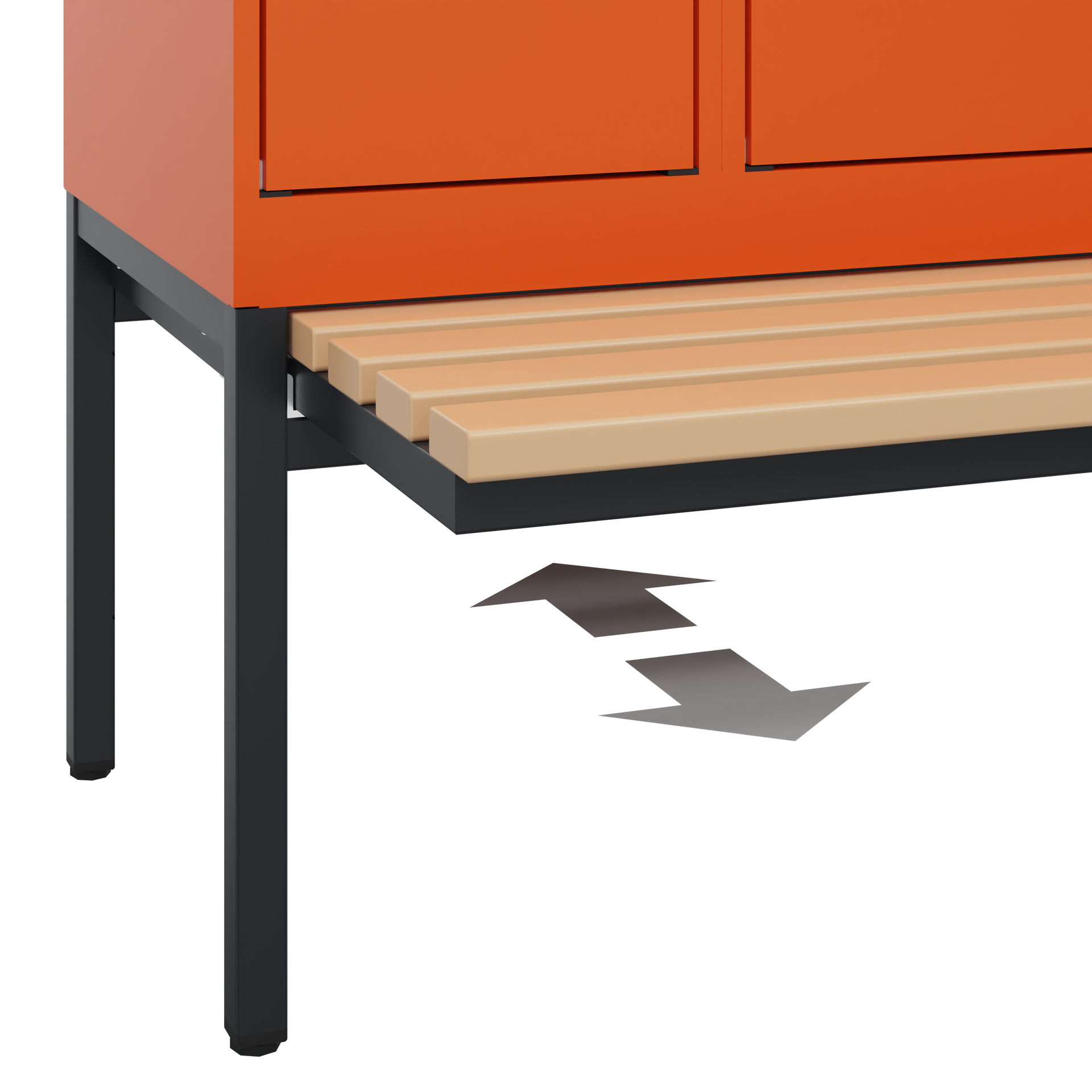 C+P Spind Evolo PLUS, Bank, 1 Abteil, 1950x300x815mm