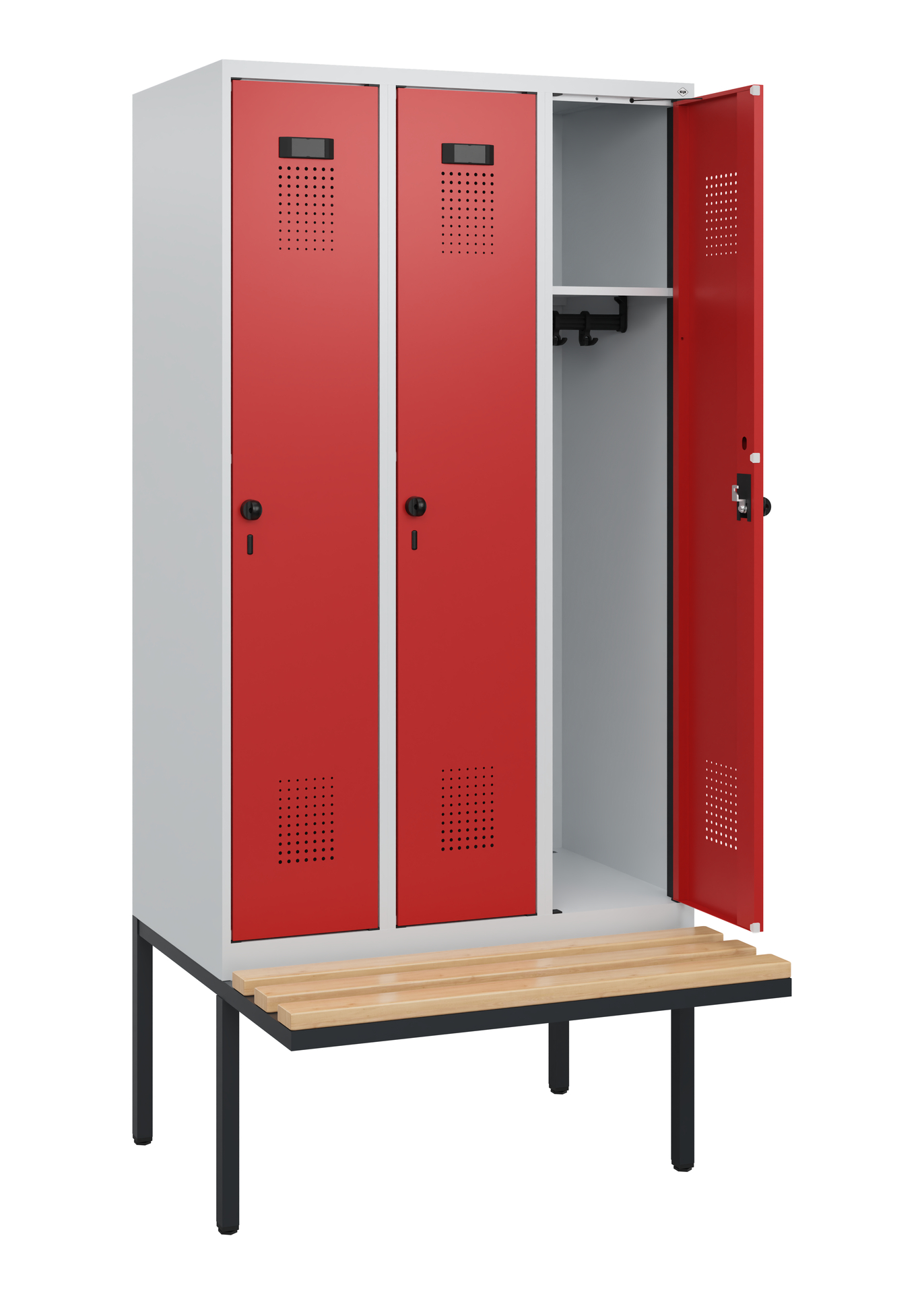 C+P Spind Evolo PLUS, Bank, 3 Abteile, 1950x900x81
