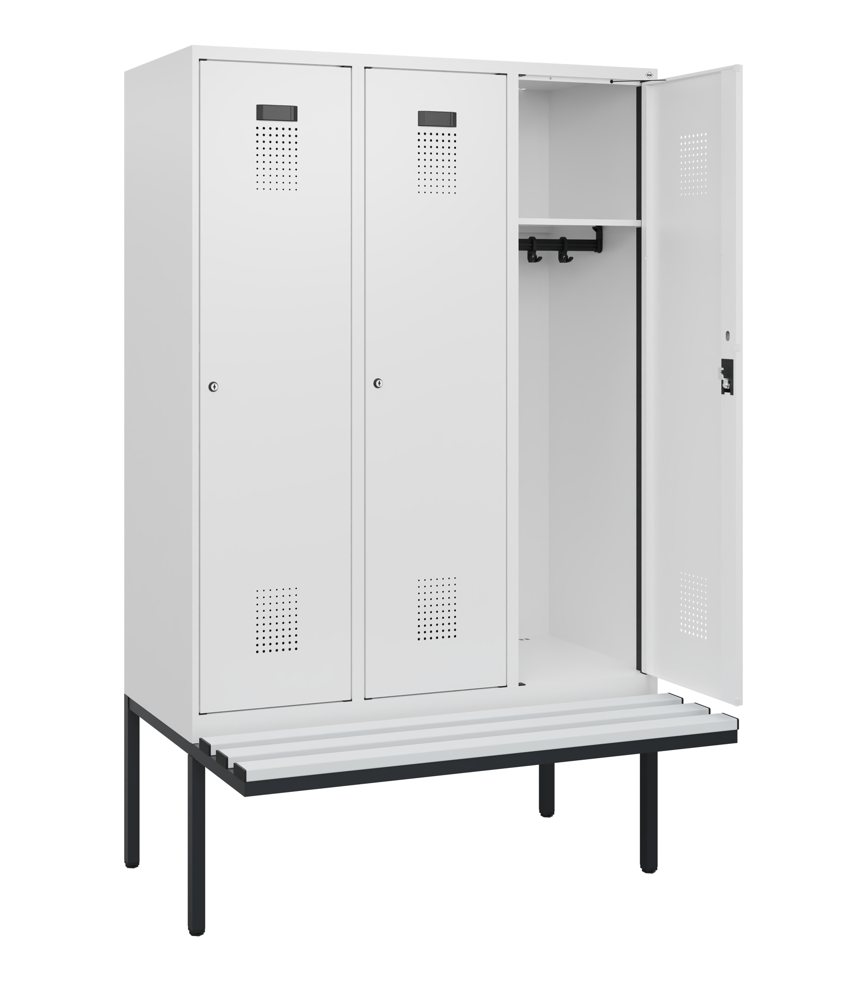 C+P Spind Evolo PLUS, Bank, 3 Abteile, 1950x1200x8