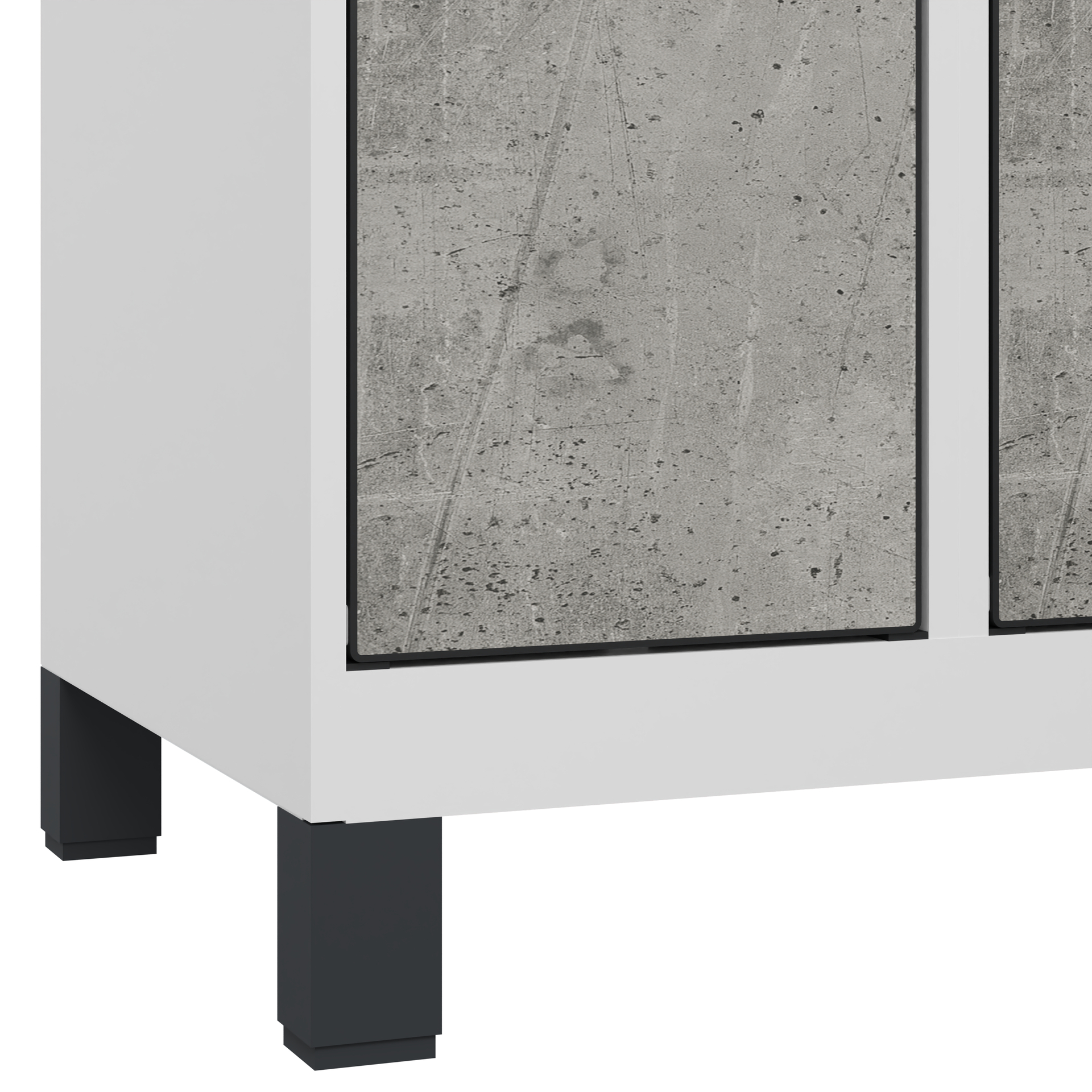 C+P Schlie�fachschrank Evolo PLUS, F��e, 4 F�cher, 1950x300x500mm