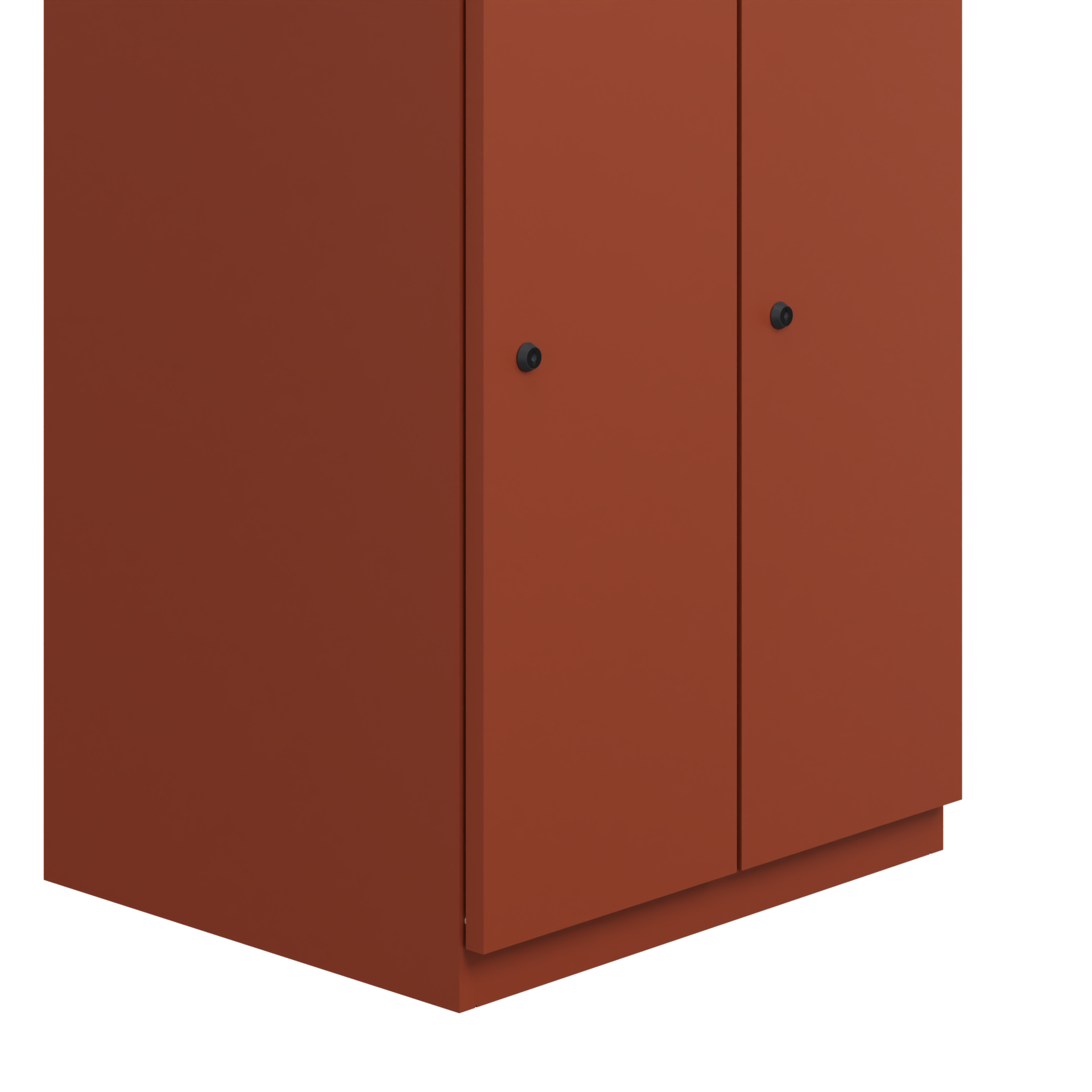 C+P Doppelstöckiger Spind, Cambio, 4 Fächer, Bodengleiter, 1850x600x525mm, 9016/VK427