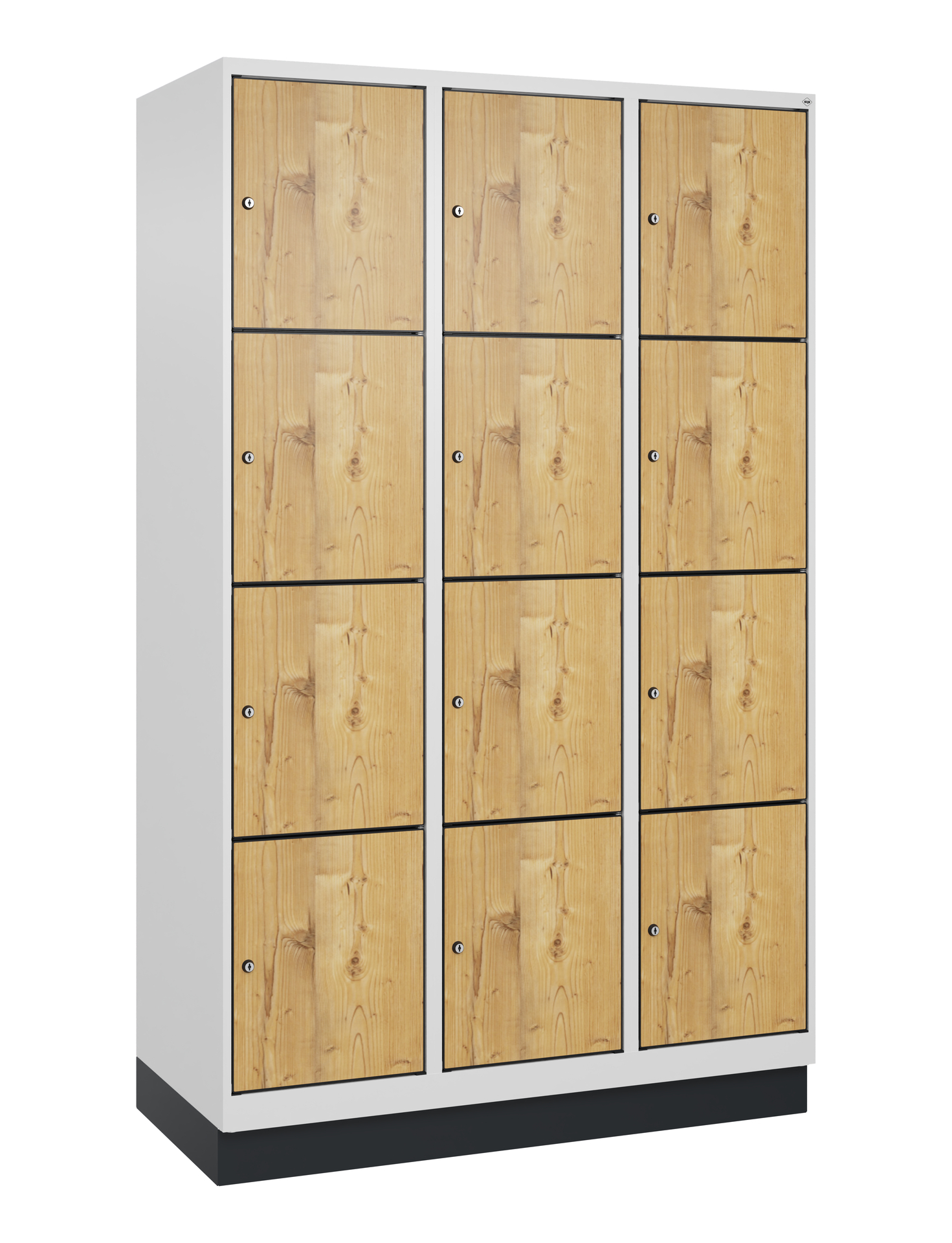 C+P Schlie�fachschrank Evolo PLUS, Sockel, 12 F�cher, 1950x1200x500mm