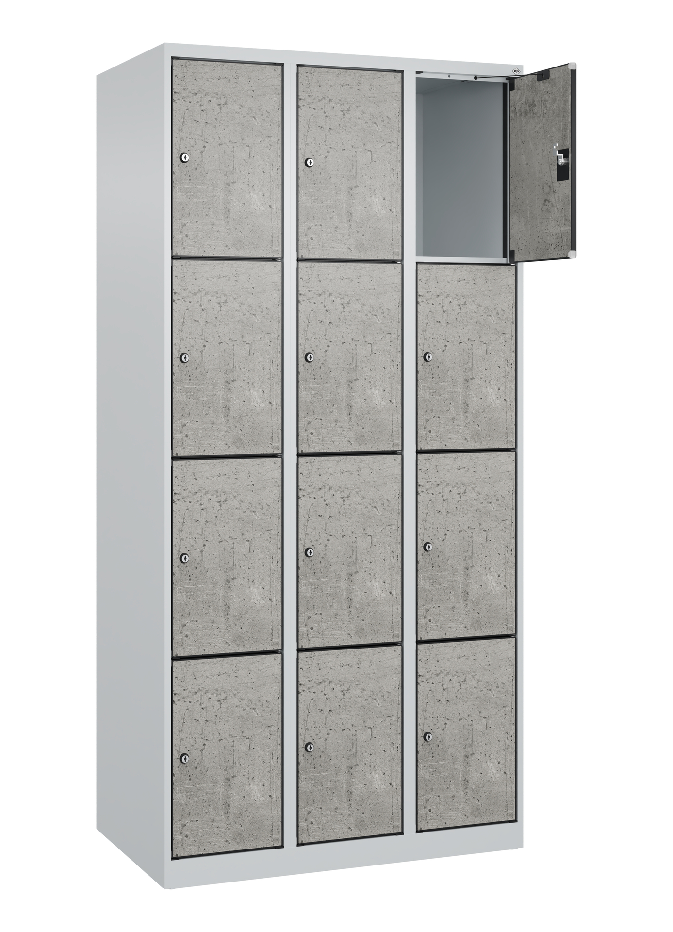 C+P Schlie�fachschrank Evolo PLUS, 12 F�cher, 1850x900x500mm