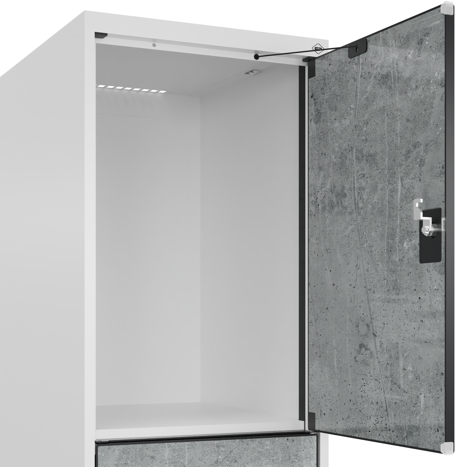 C+P Schlie�fachschrank Evolo PLUS, 3 F�cher, 1850x400x500mm