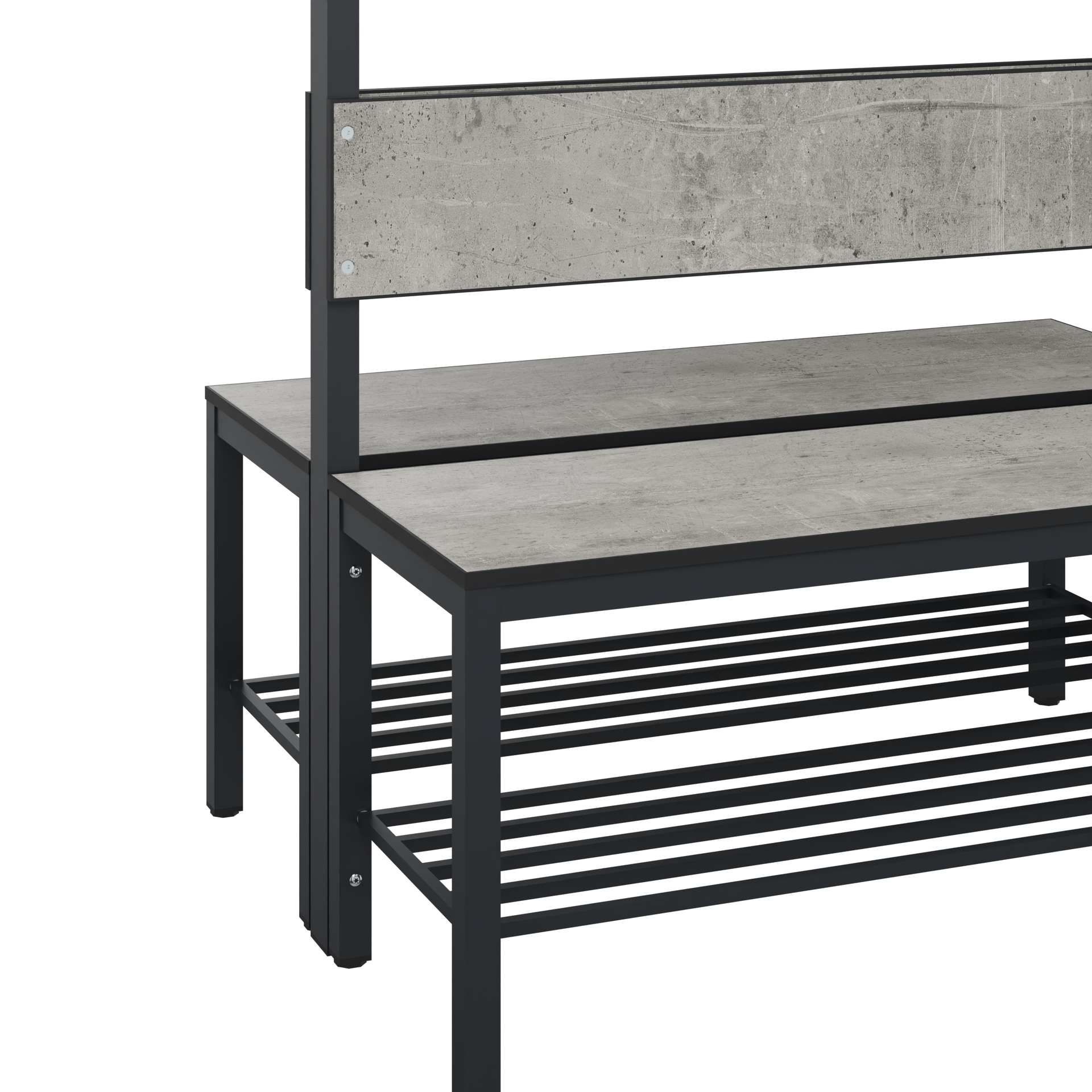 C+P Garderobenbank Solid HPL, 1716x1000x770mm, 7021/VK427