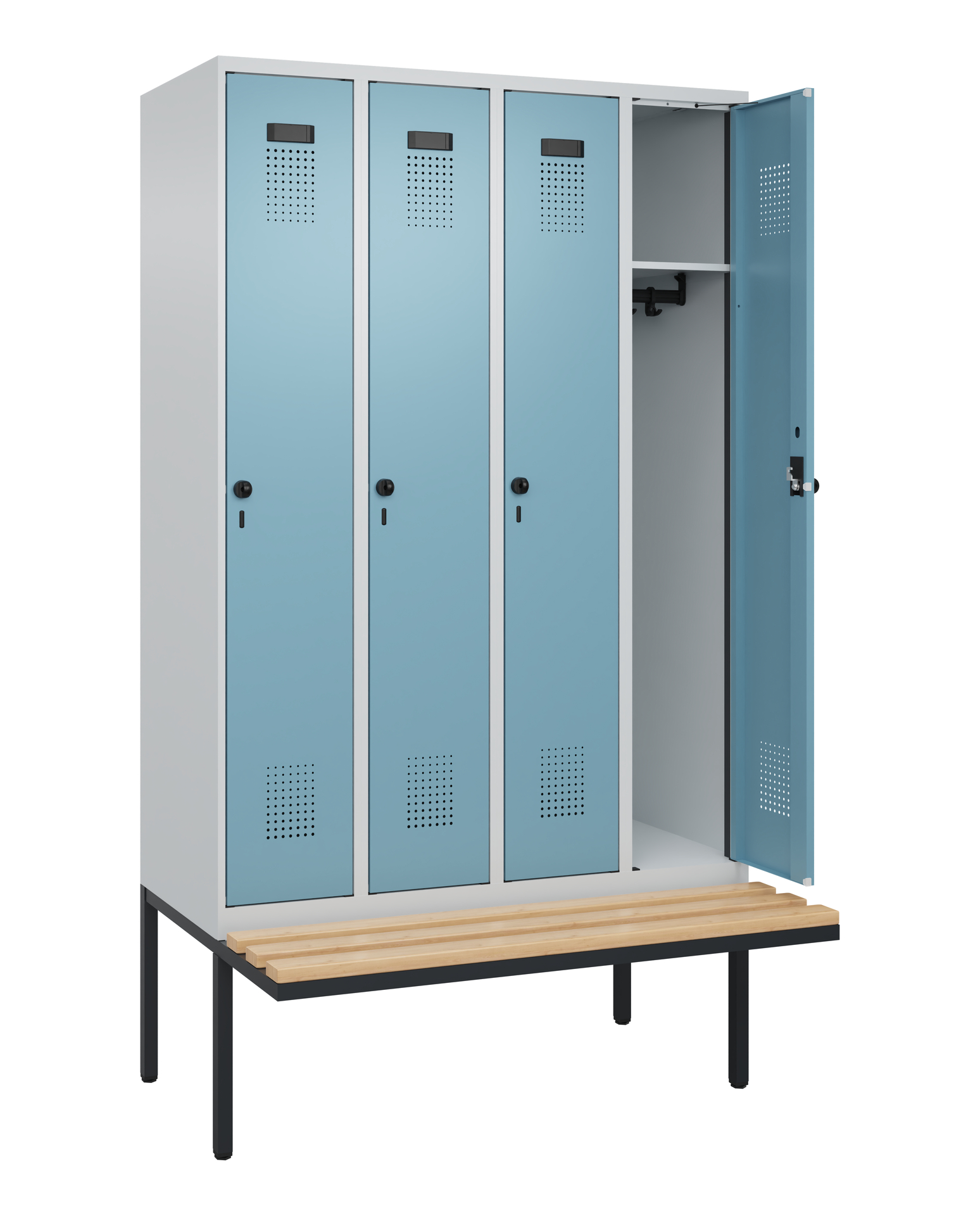 C+P Spind Evolo PLUS, Bank, 4 Abteile, 2120x1200x8