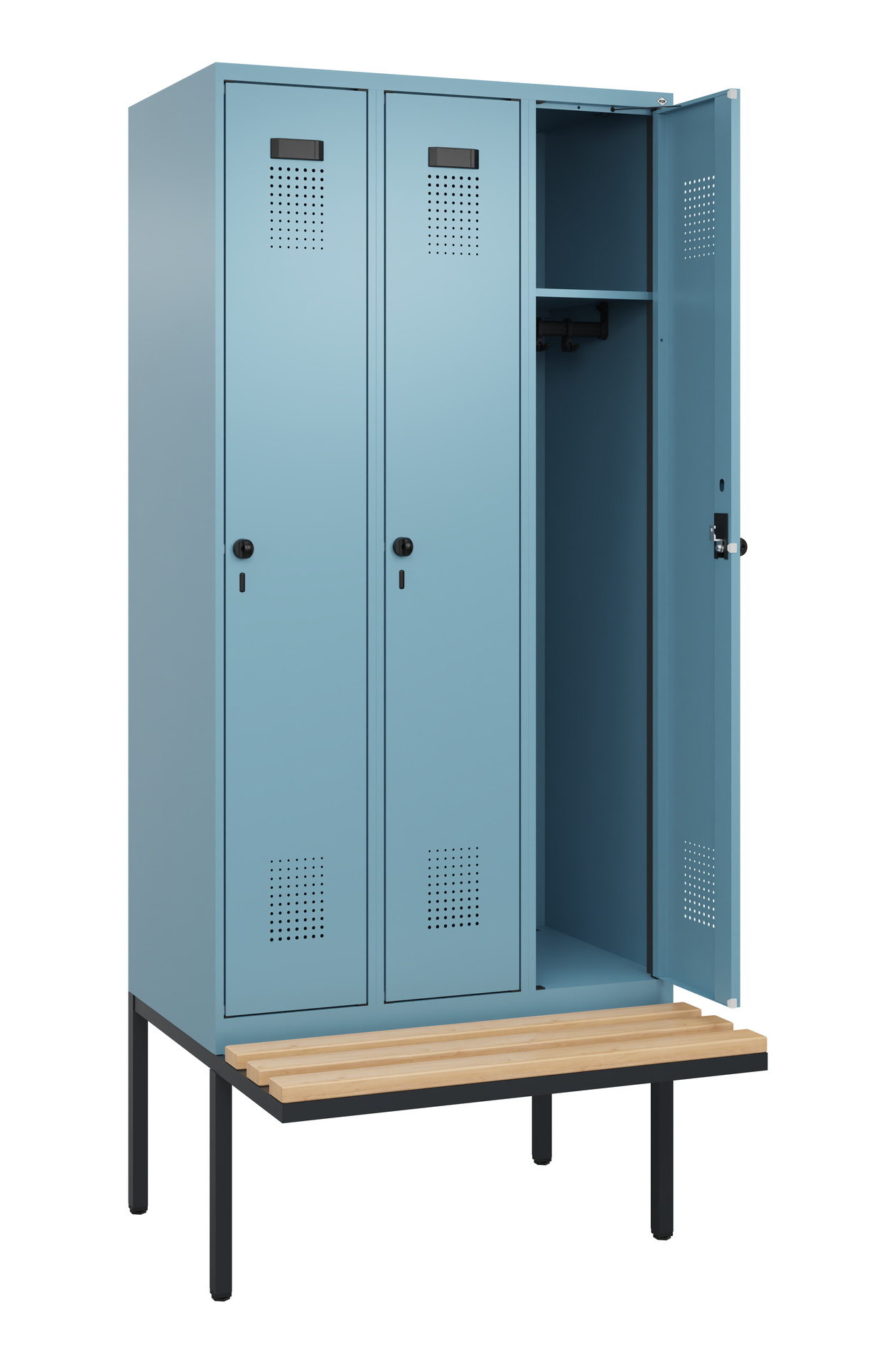 C+P Spind Evolo PLUS, Bank, 3 Abteile, 2120x900x81