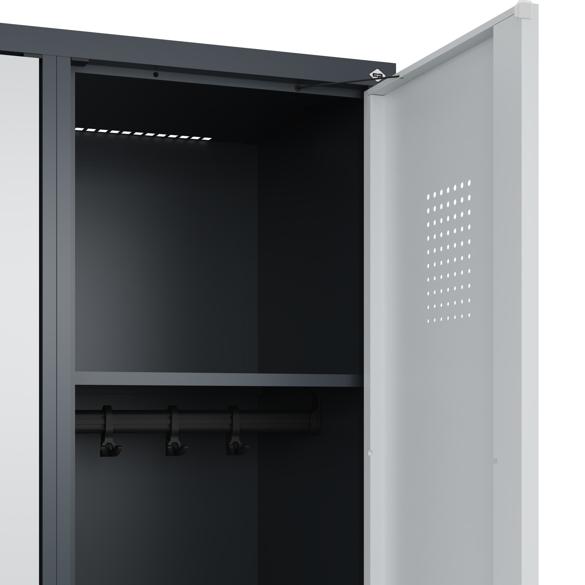 C+P Spind Evolo PLUS, Bank, 2 Abteile, 1950x800x815mm