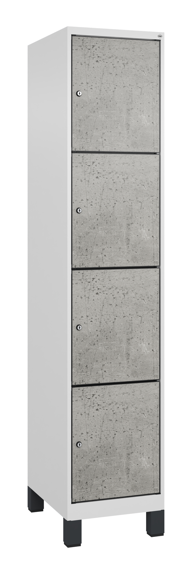 C+P Schlie�fachschrank Evolo PLUS, F��e, 4 F�cher, 1950x400x500mm