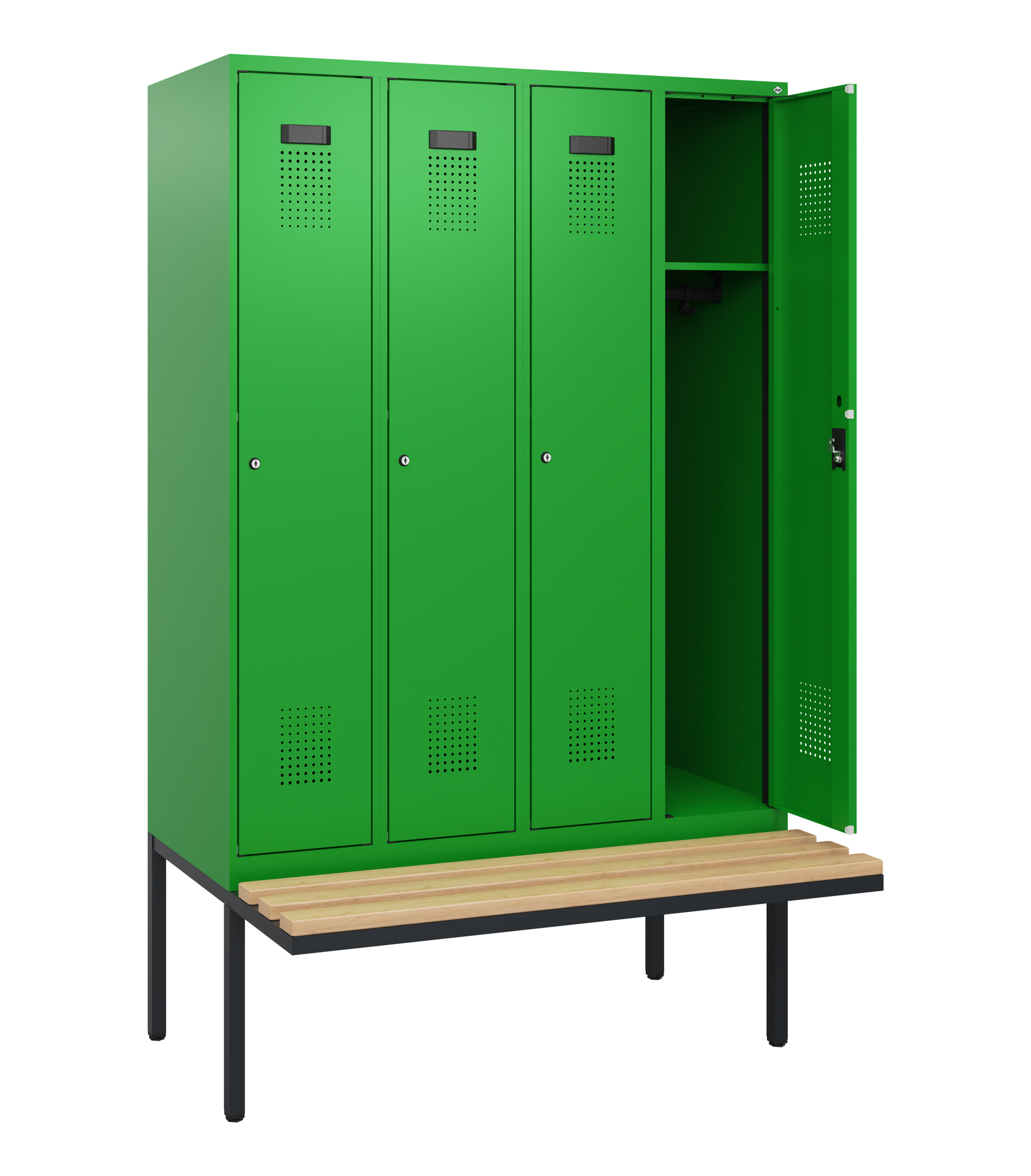 C+P Spind Evolo PLUS, Bank, 4 Abteile, 1950x1200x8