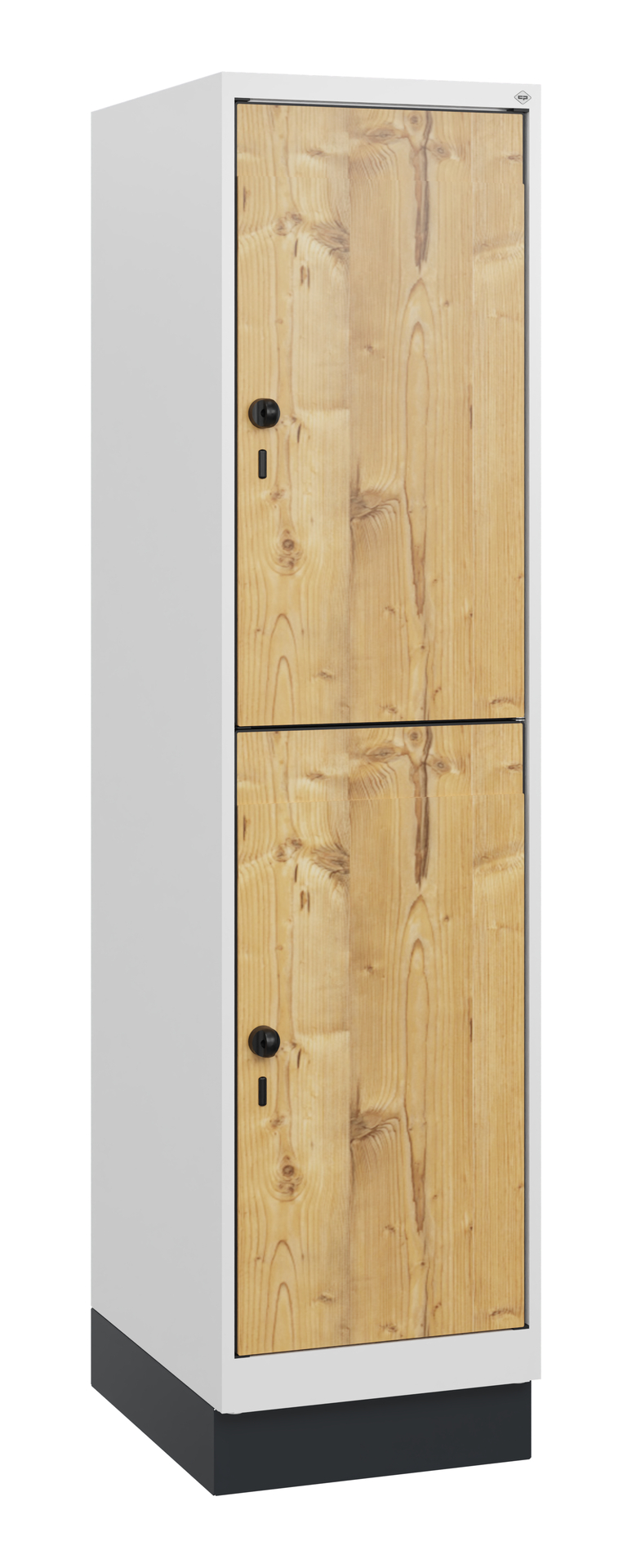 C+P Doppelst�ckiger Schulspind Evolo PLUS, Sockel, 2 F�cher, 1630x400x500mm