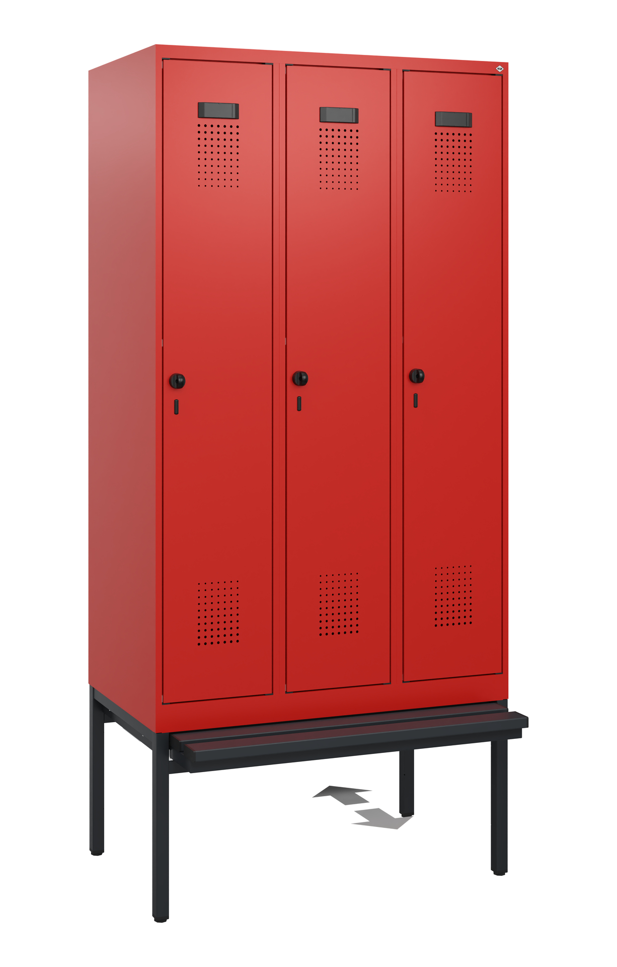 C+P Spind Evolo PLUS, Bank, 3 Abteile, 1950x900x815mm