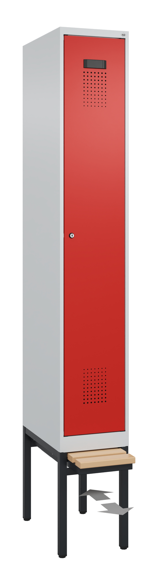C+P Spind Evolo PLUS, Bank, 1 Abteil, 2120x300x815mm