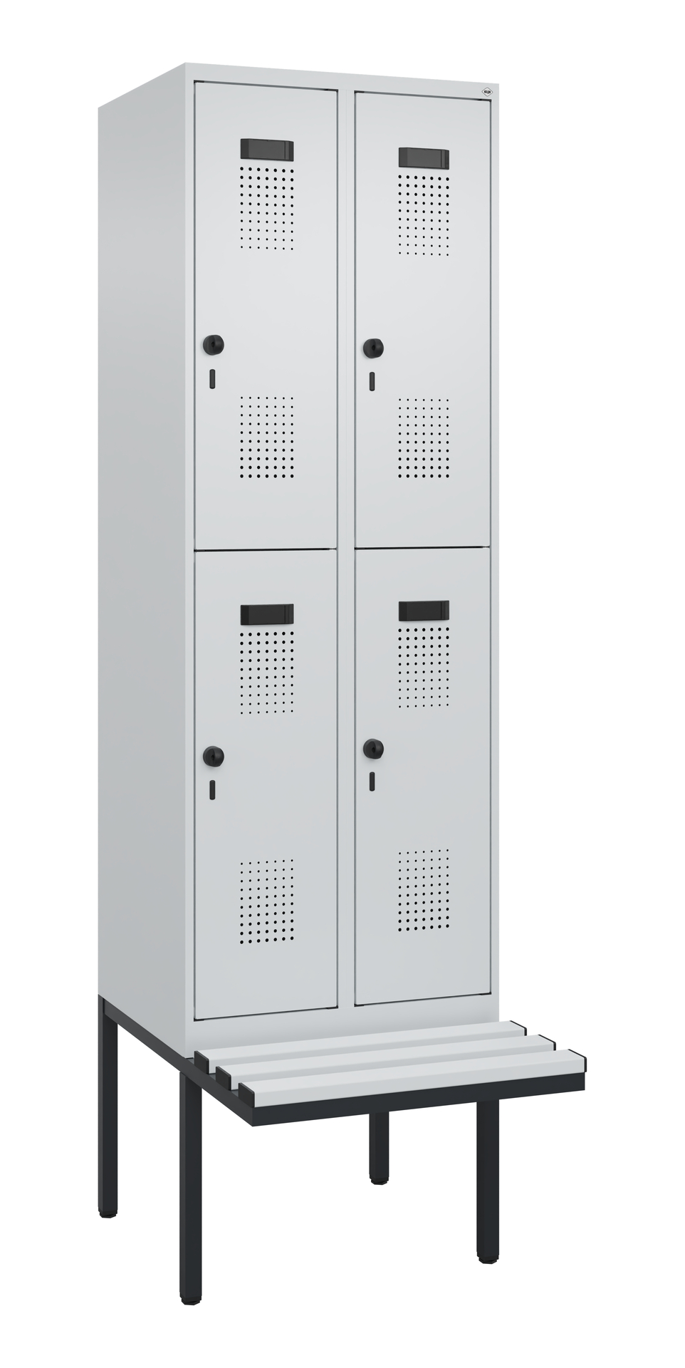 C+P Doppelstock-Spind Evolo PLUS, Bank, 4 Fächer, 