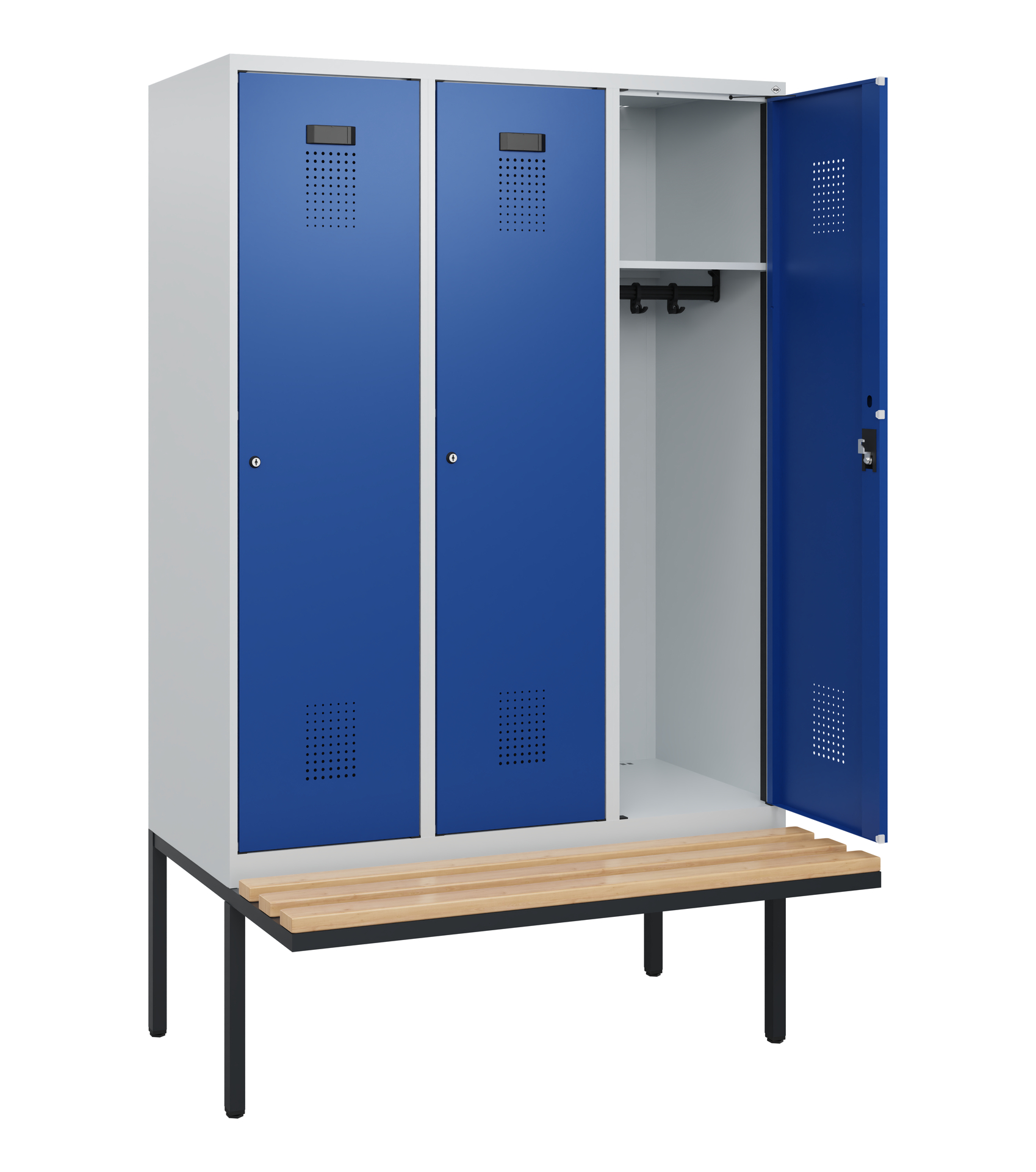 C+P Spind Evolo PLUS, Bank, 3 Abteile, 1950x1200x8
