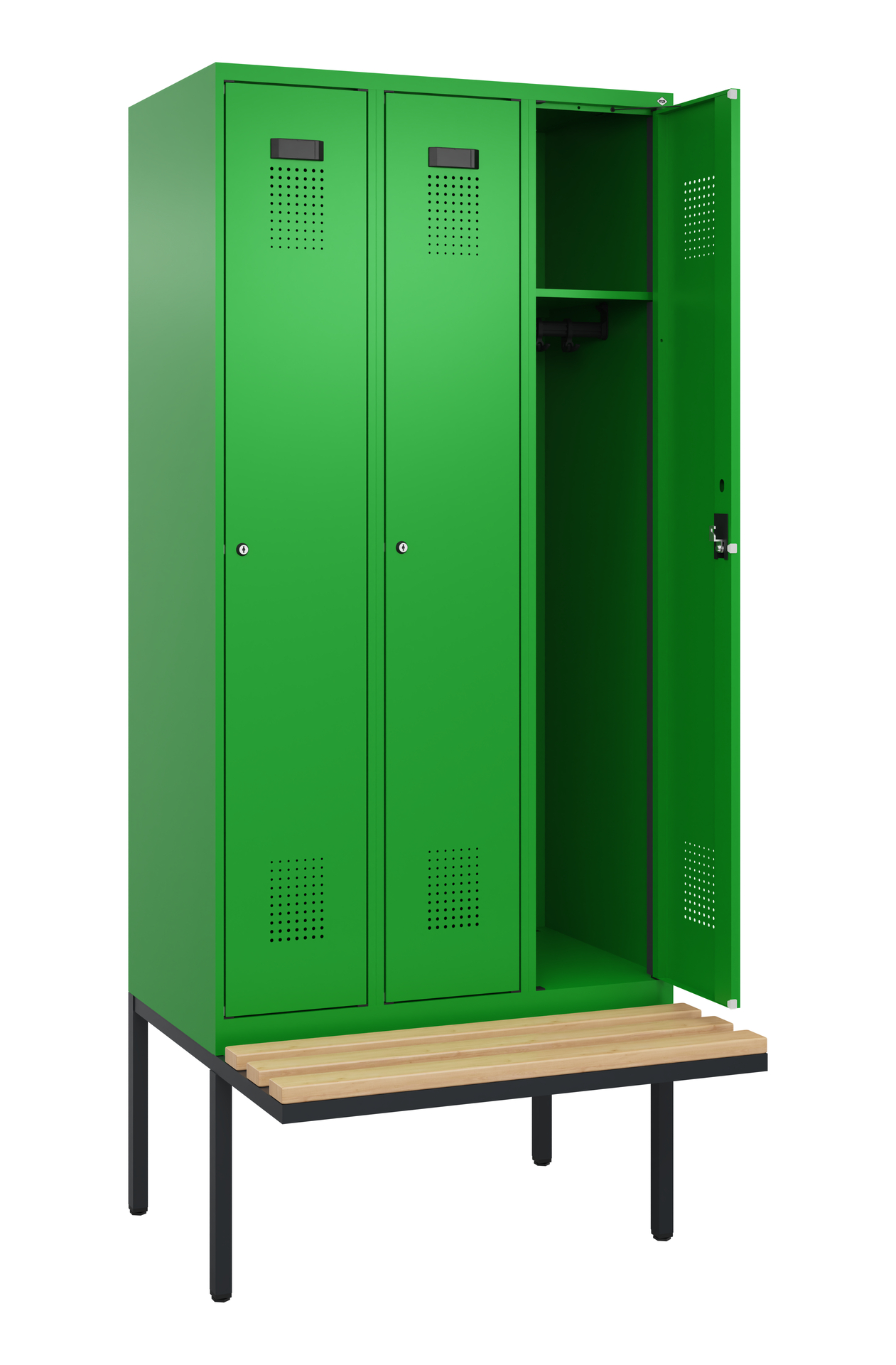 C+P Spind Evolo PLUS, Bank, 3 Abteile, 2120x900x81
