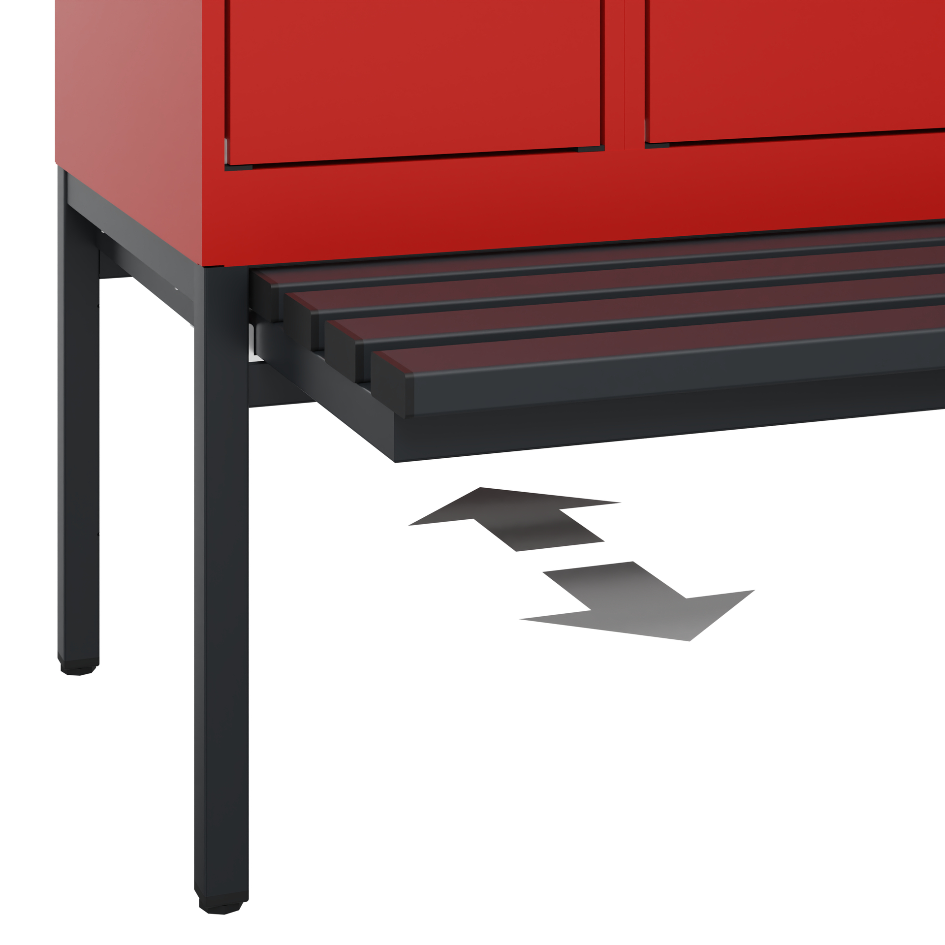 C+P Doppelstöckiger Spind Evolo PLUS, 4 Fächer, 1950x600x815mm