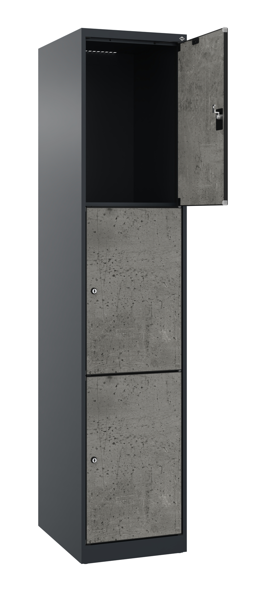 C+P Schlie�fachschrank Evolo PLUS, 3 F�cher, 1850x400x500mm