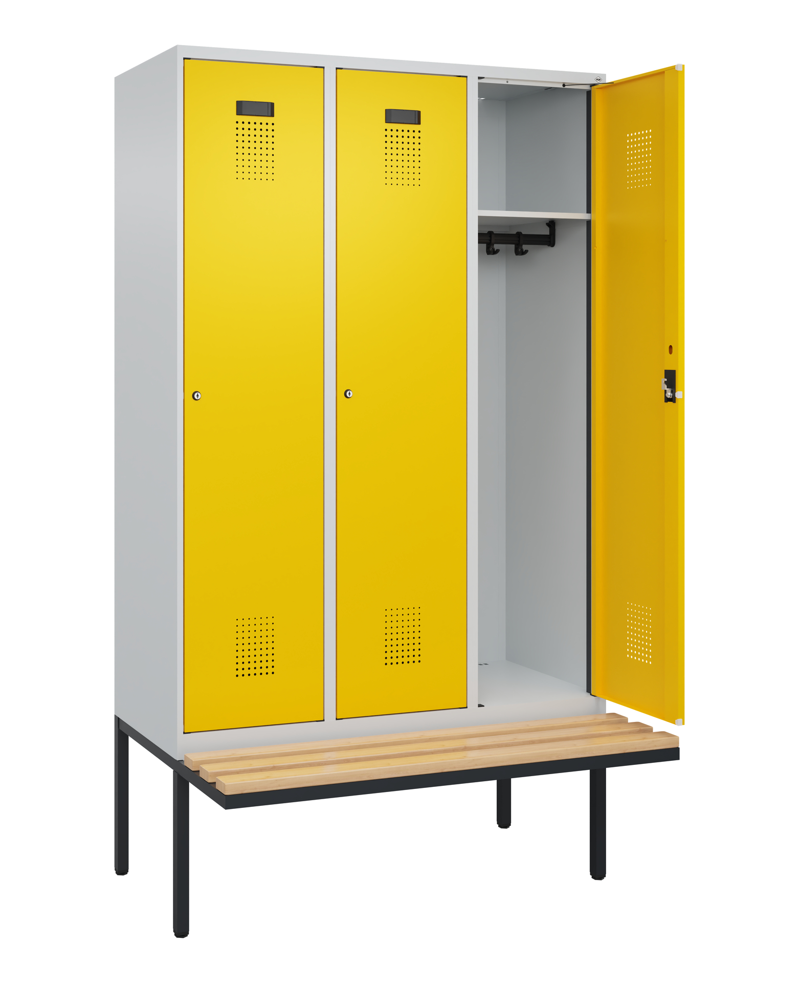 C+P Spind Evolo PLUS, Bank, 3 Abteile, 2120x1200x8
