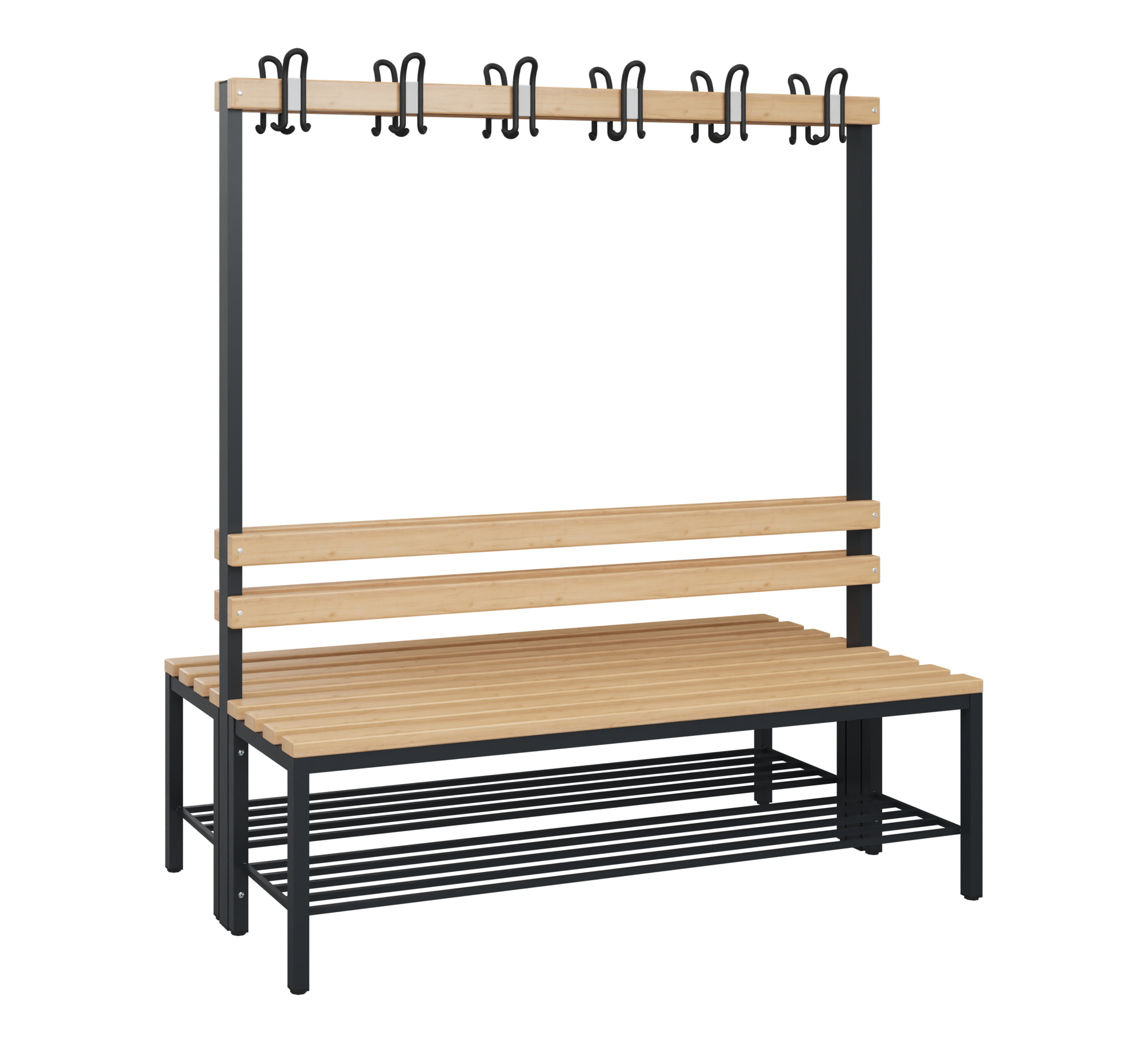 C+P Garderobenbank Solid, 1716x1500x770mm, 7021/Buche