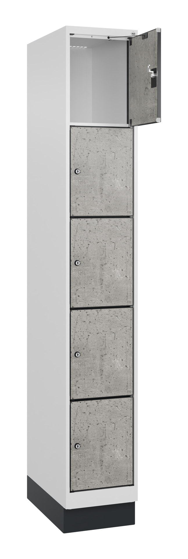 C+P Schlie�fachschrank Evolo PLUS, Sockel, 5 F�cher, 1950x300x500mm