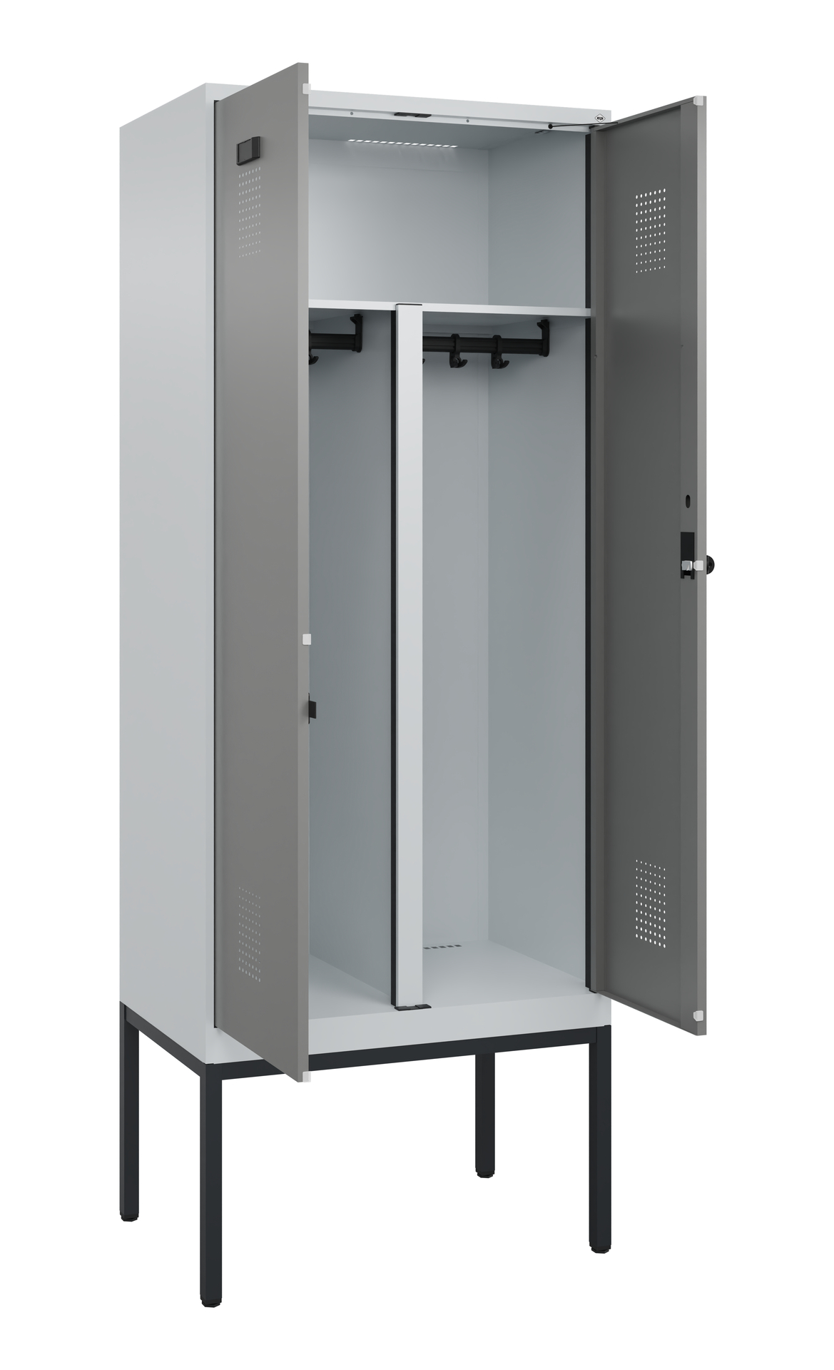 C+P PSA Doppel-Spind Evolo PLUS, Gestell, 2 Abteil
