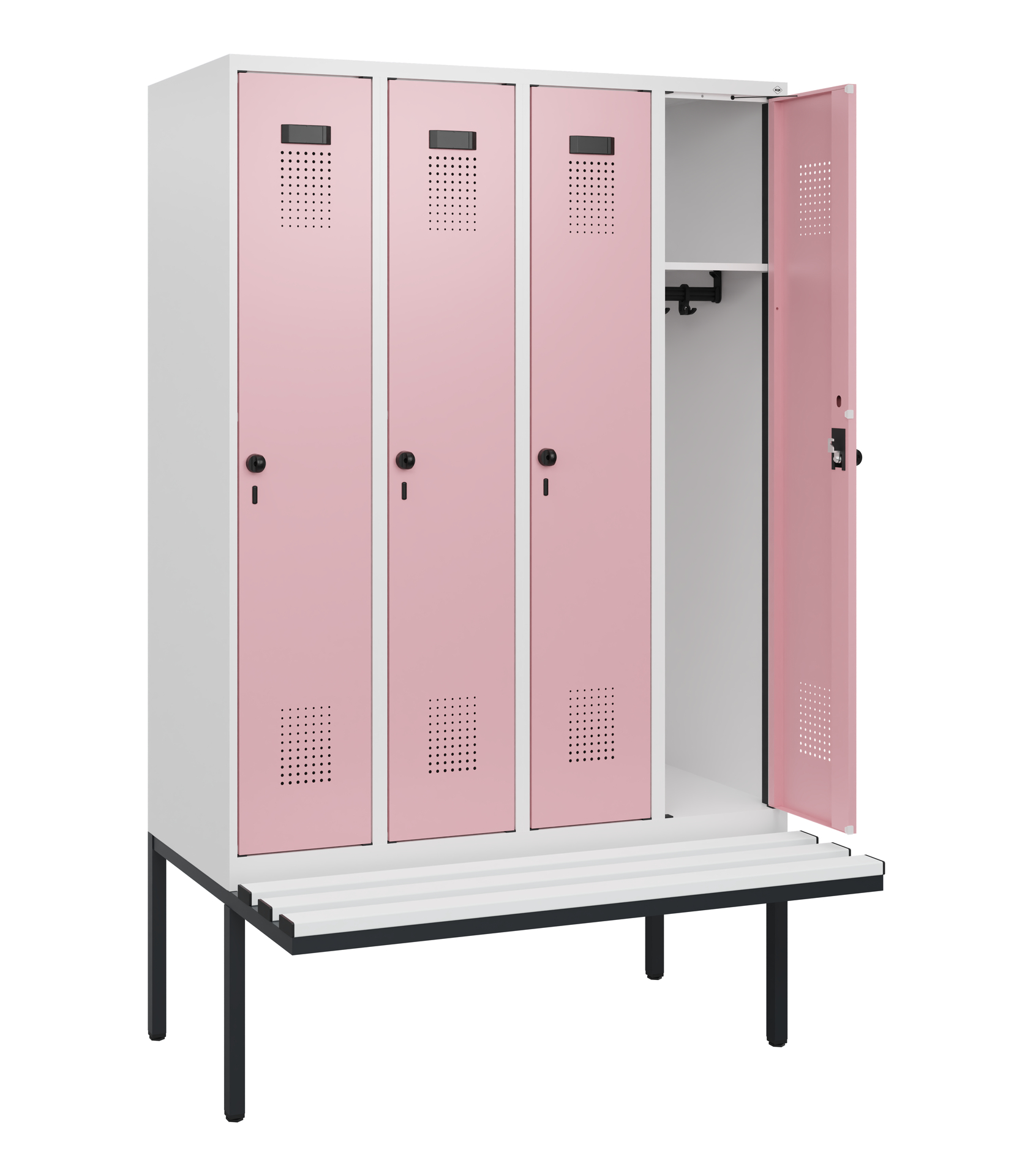 C+P Spind Evolo PLUS, Bank, 4 Abteile, 1950x1200x8