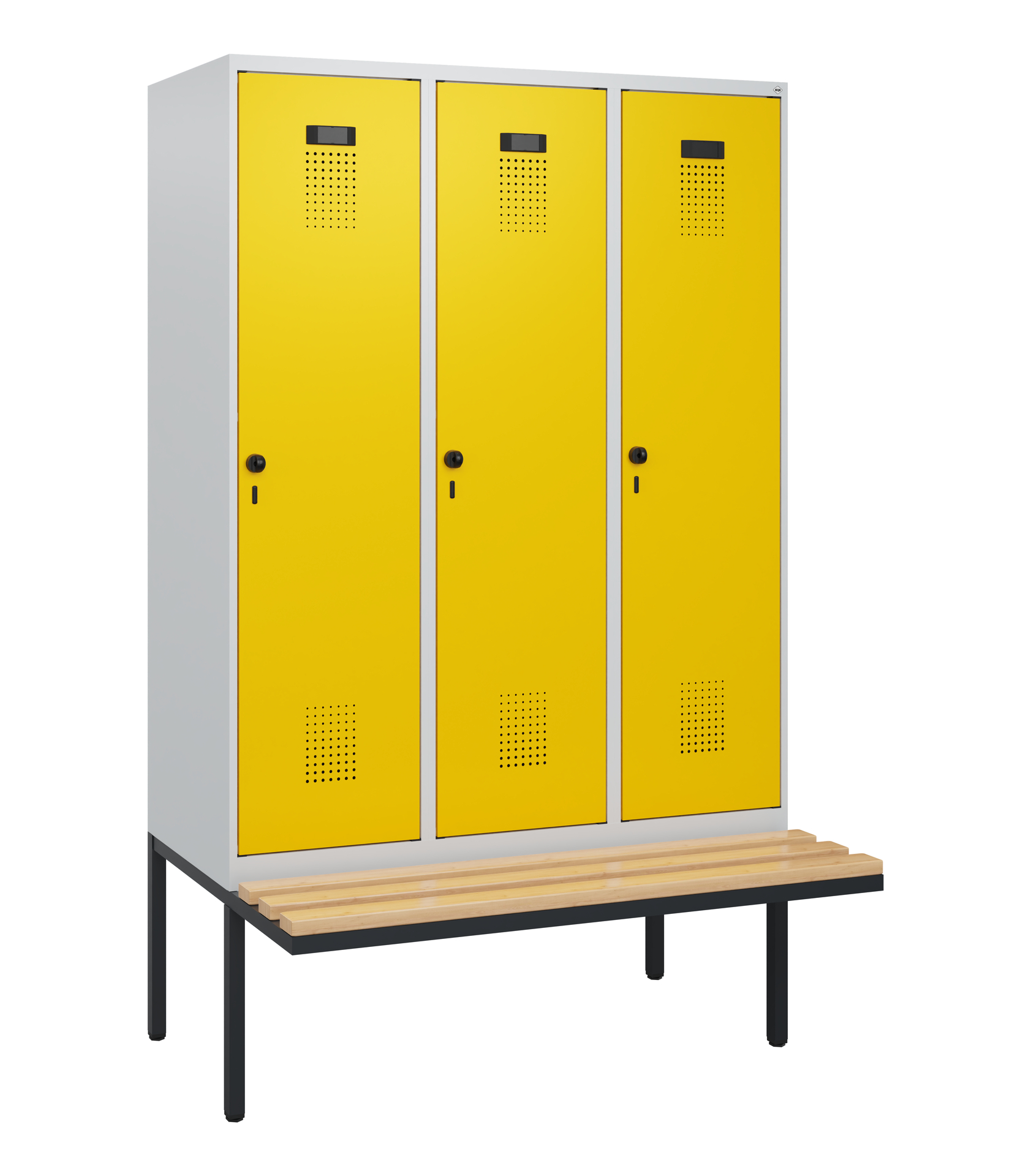 C+P Spind Evolo PLUS, Bank, 3 Abteile, 1950x1200x8