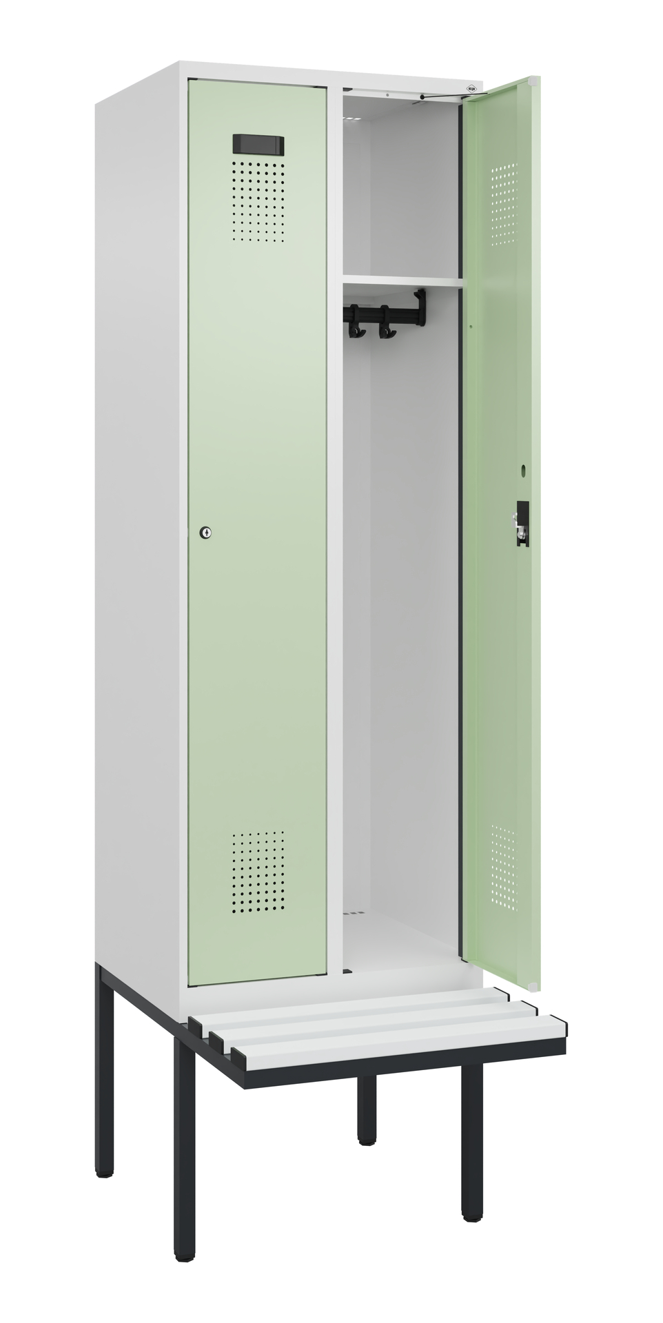 C+P Spind Evolo PLUS, Bank, 2 Abteil, 2120x600x815