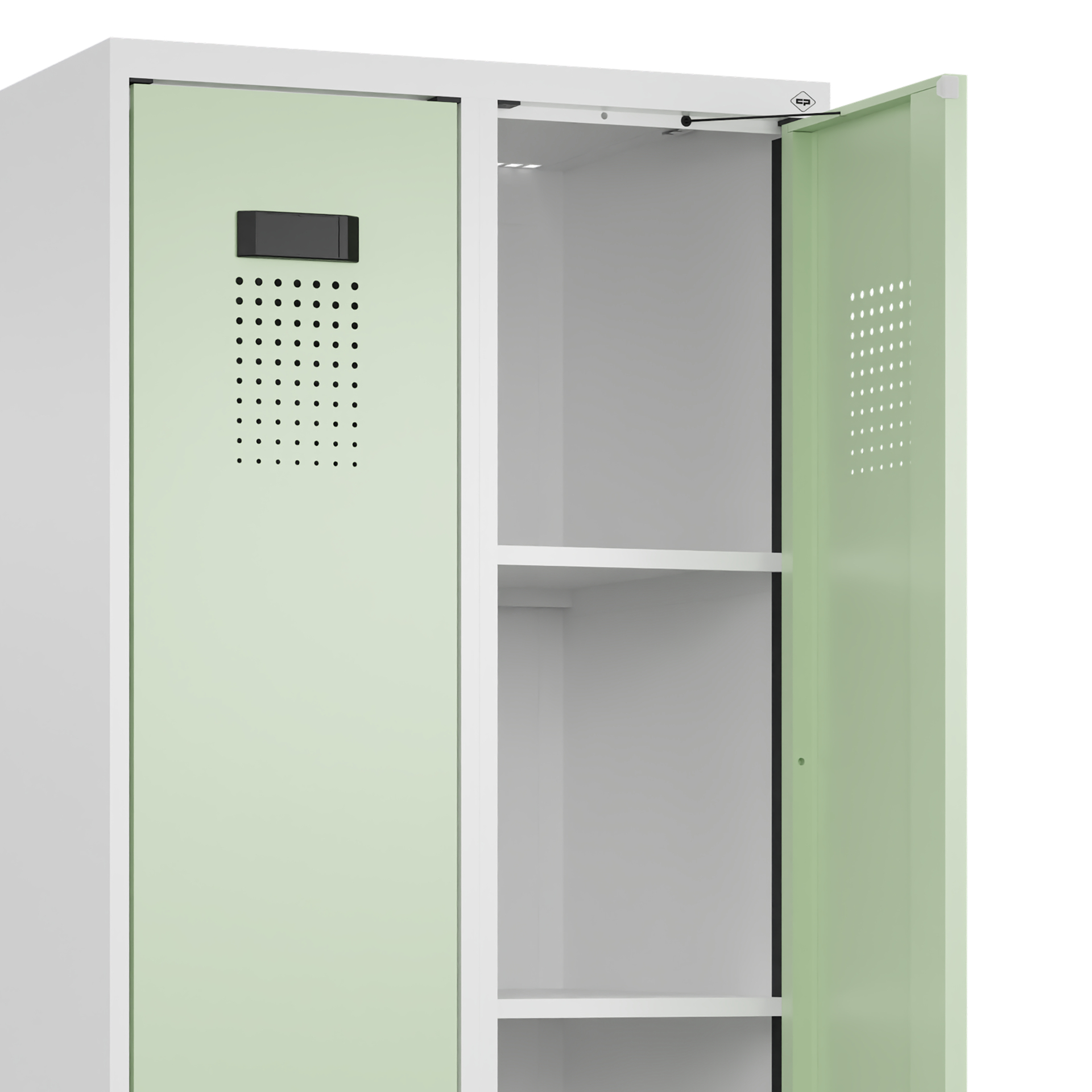 C+P Wäsche-Spind Evolo PLUS, 2 Abteile, 1850x600x5