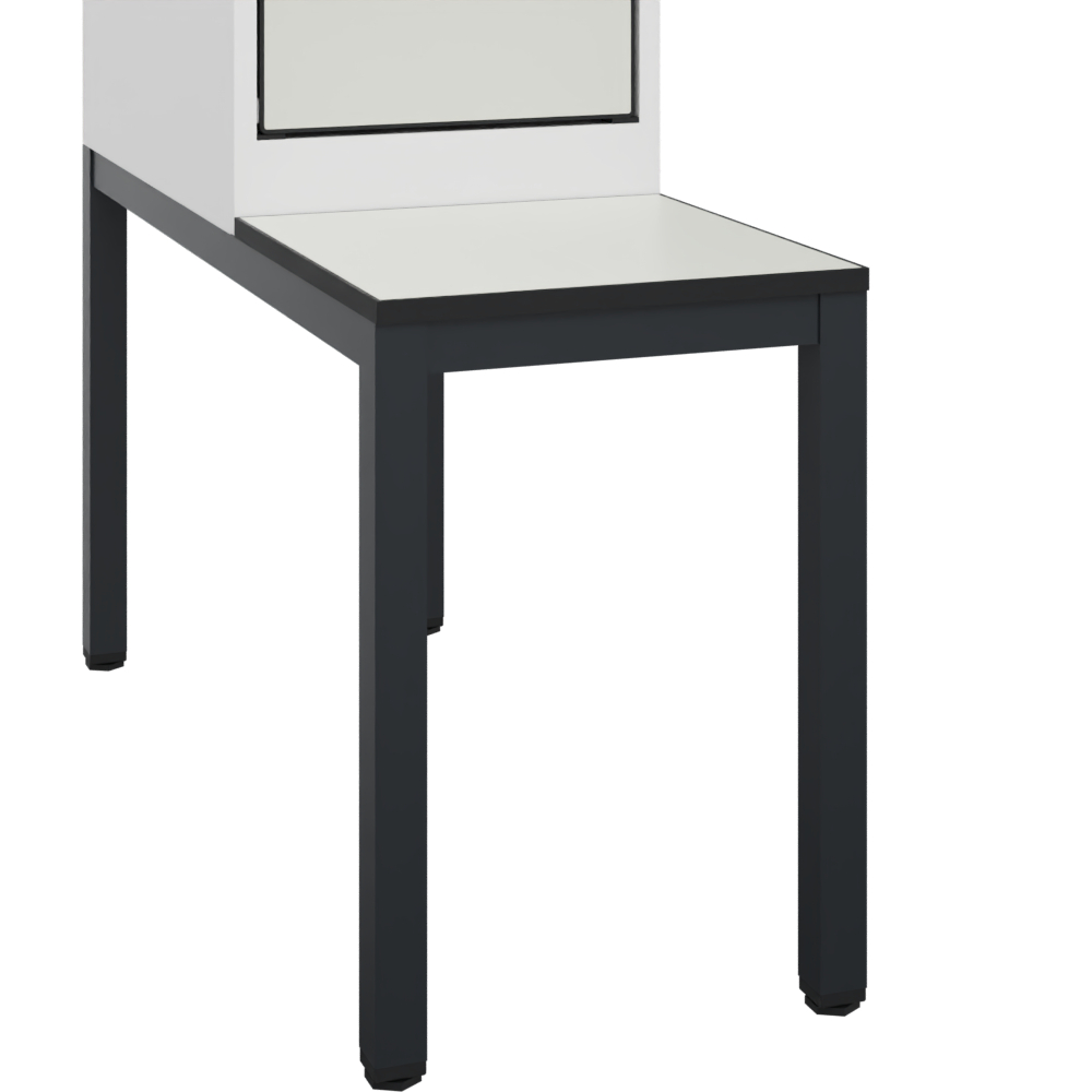 C+P Schwarz-Wei�-Spind Evolo PLUS, Bank, 2 Abteile, 2120x600x815mm