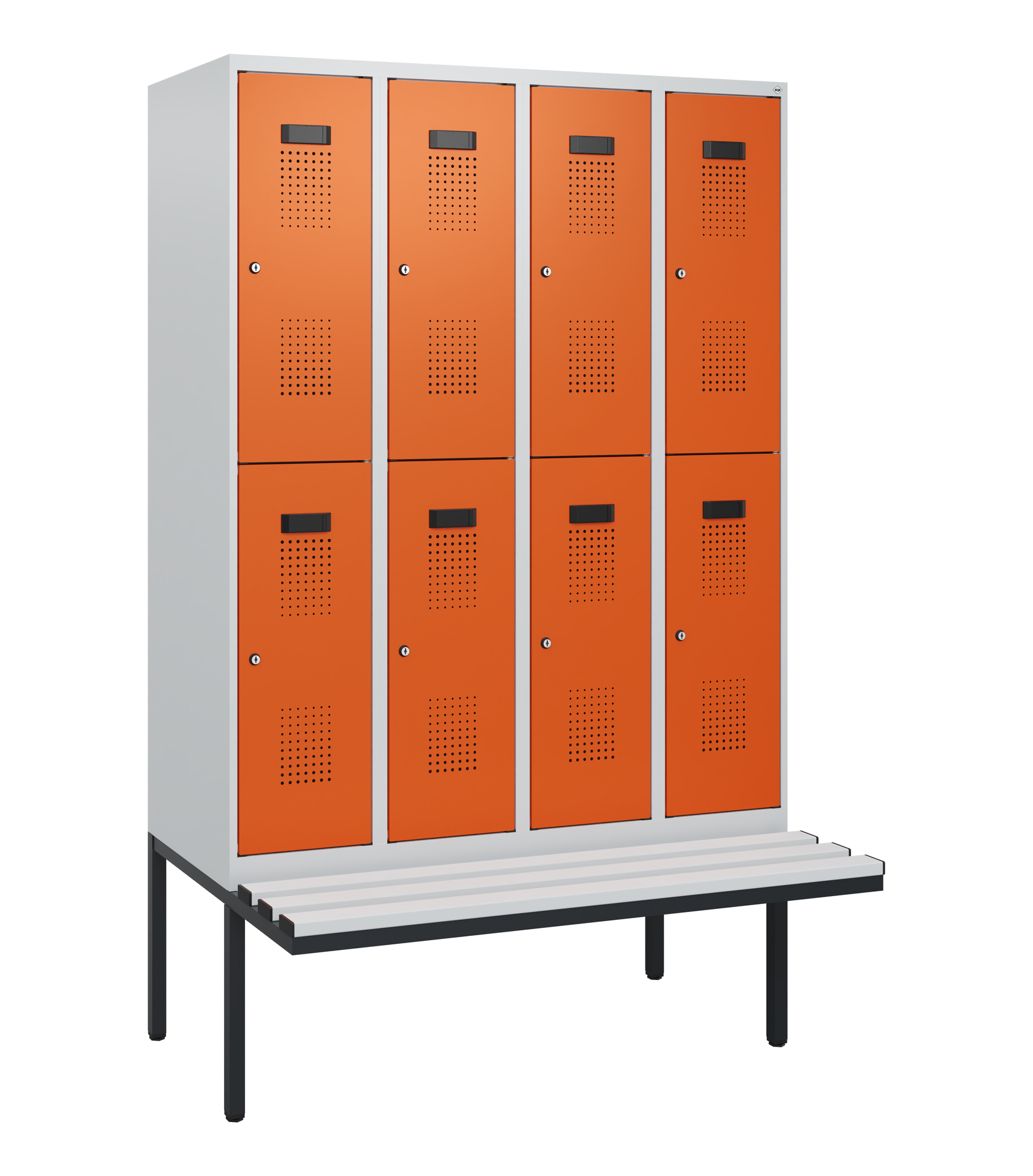 C+P Doppelstock-Spind Evolo PLUS, Bank, 8 Fächer, 