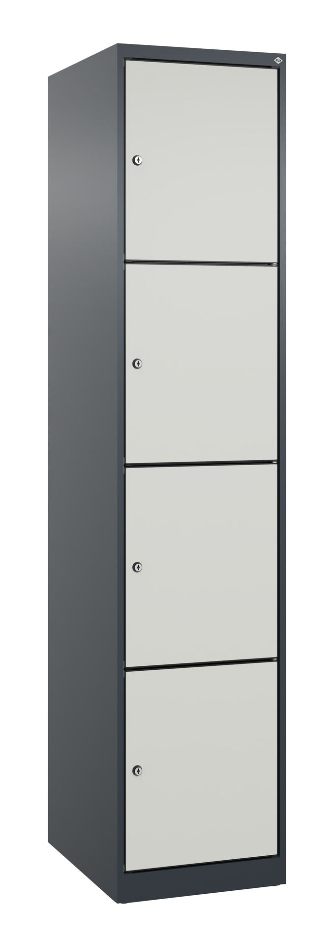 C+P Schlie�fachschrank Evolo PLUS, 4 F�cher, 1850x400x500mm