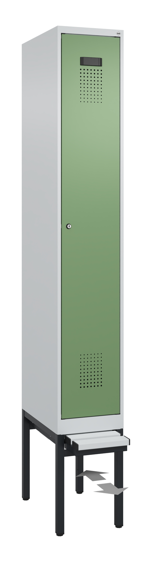 C+P Spind Evolo PLUS, Bank, 1 Abteil, 2120x300x815mm