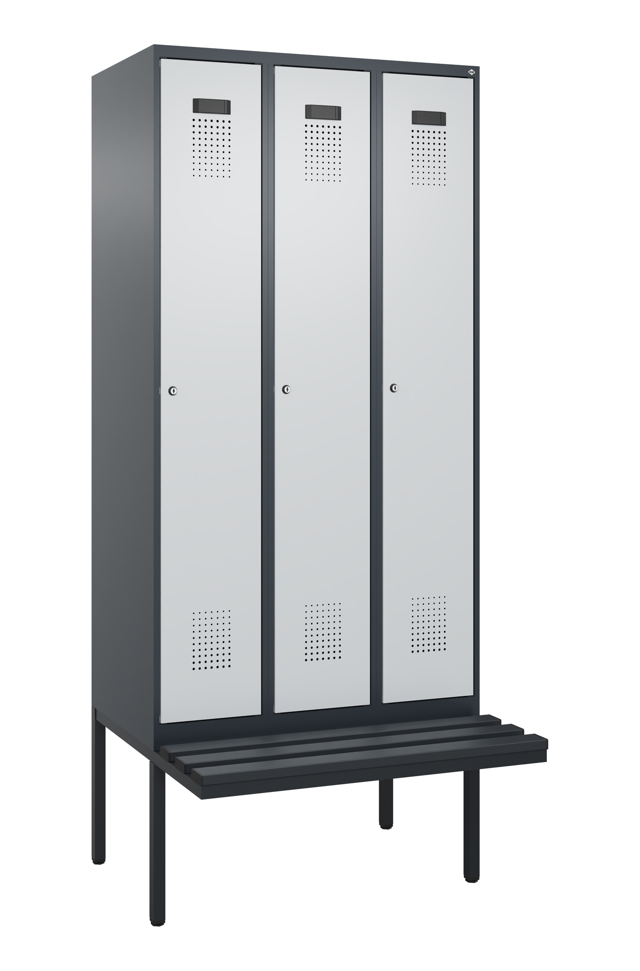 C+P Spind Evolo PLUS, Bank, 3 Abteile, 2120x900x81