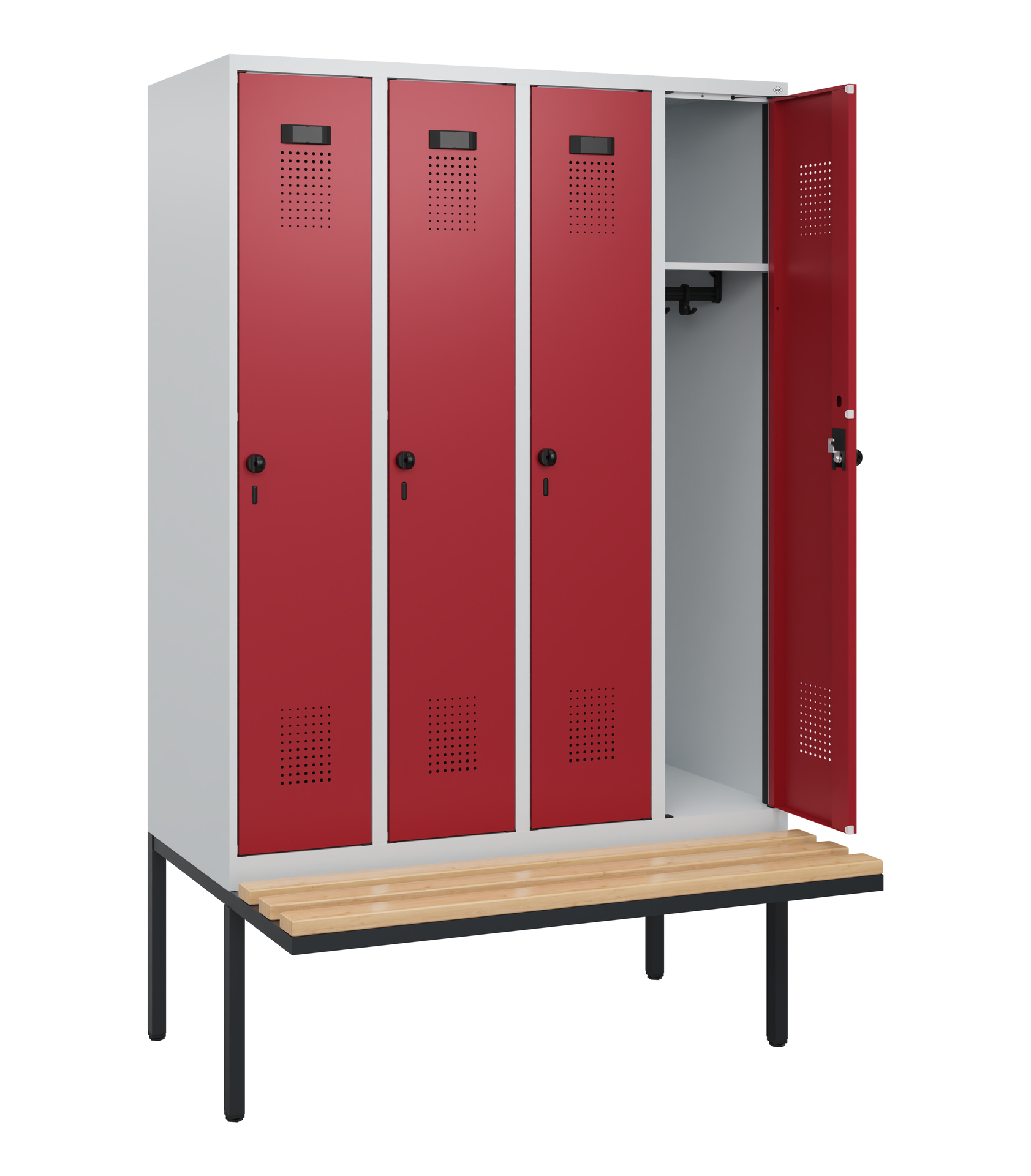 C+P Spind Evolo PLUS, Bank, 4 Abteile, 1950x1200x8